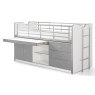 Vipack Bonny Mid Sleeper With Slide Out Desk Silver Front