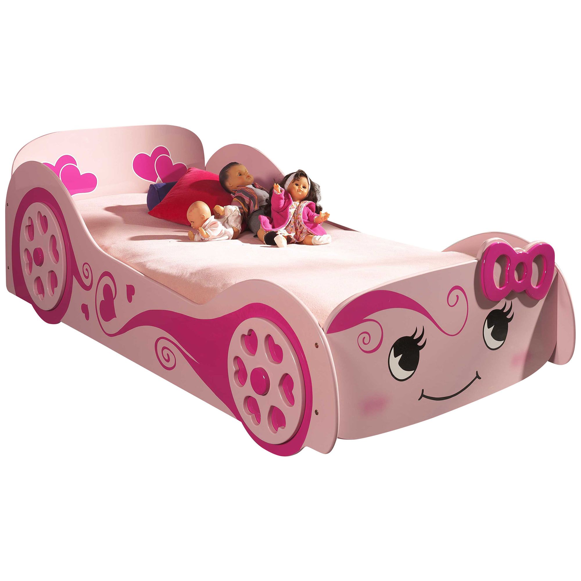 Vipack Love Single (90cm) Car Bed Pink Car Beds Meubles