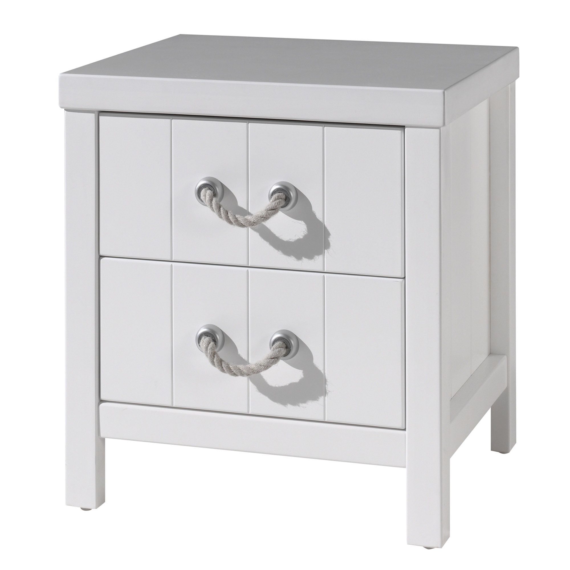 Vipack Lewis 2 Drawer Bedside Locker White Bedside Lockers & Tables Meubles
