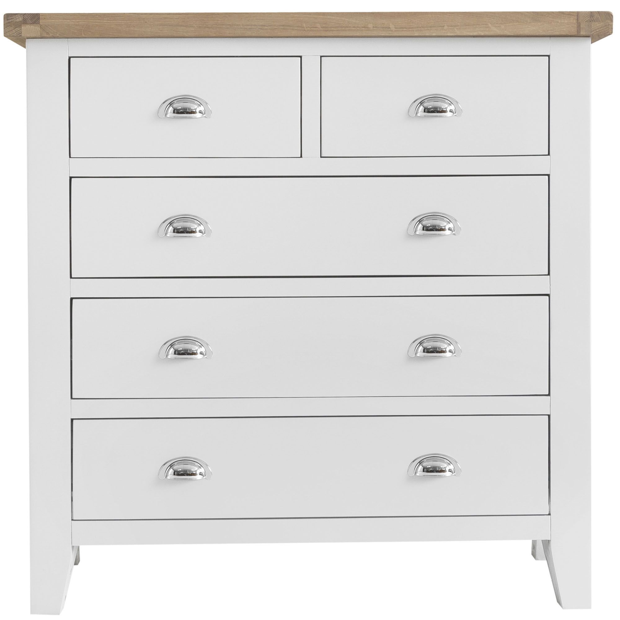 Tilly Small 3 + 2 Drawer Chest Of Drawers White Chest of Drawers