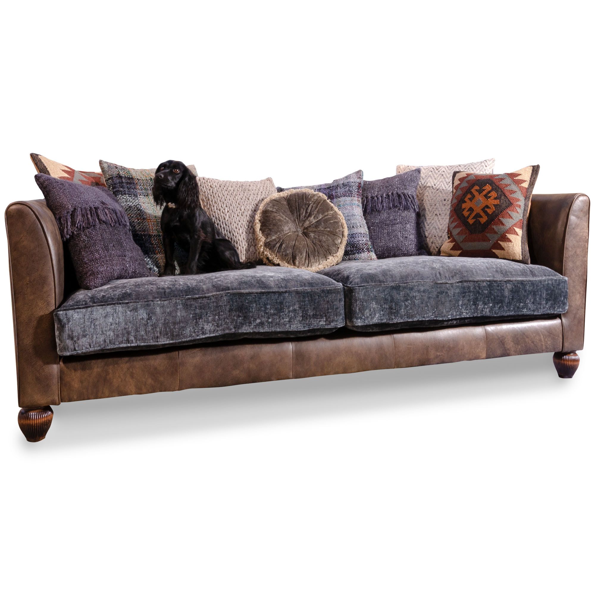 Tetrad Lowry Standard 3+ Seater Sofa Comanche Timber & Coco Slate Meubles