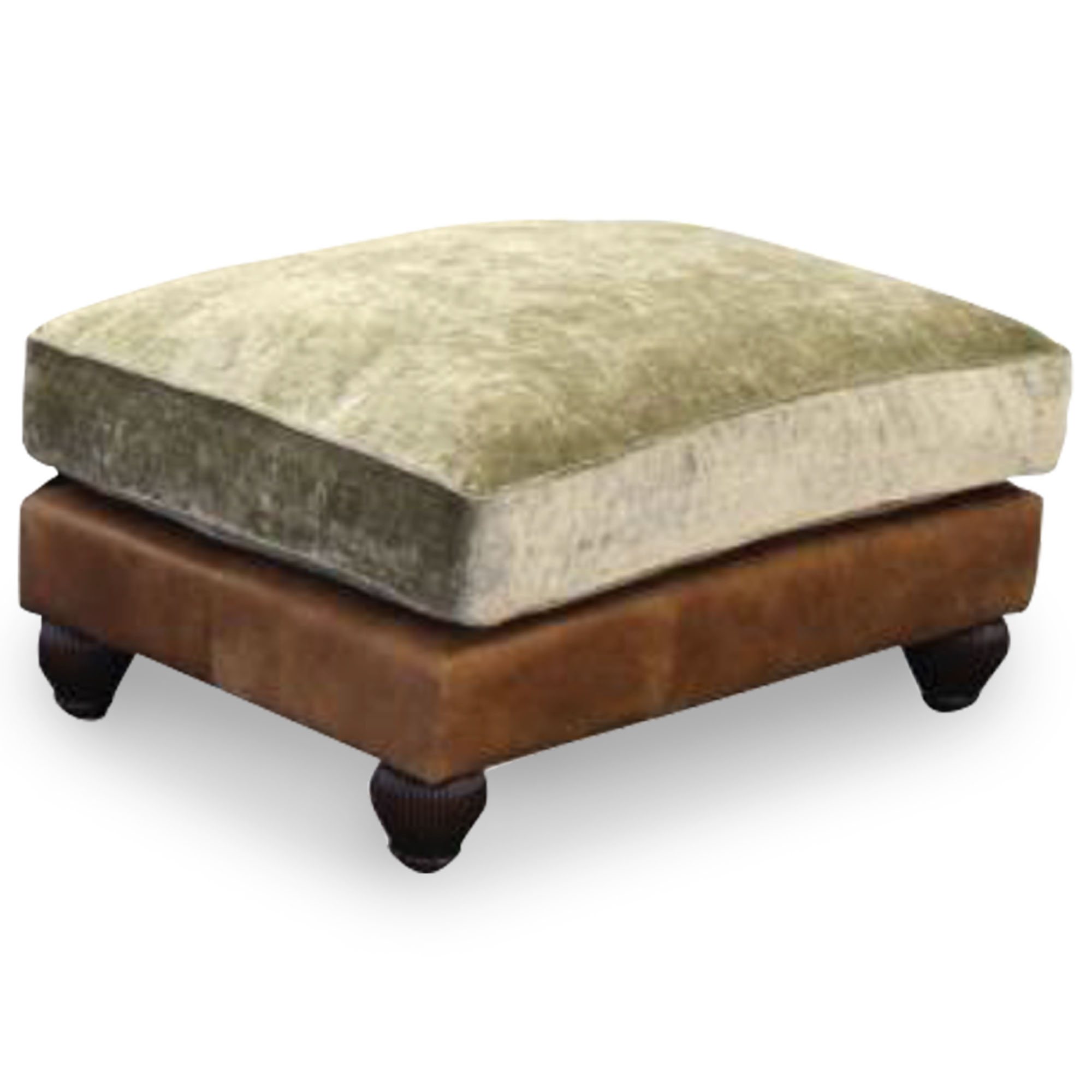 Tetrad Lowry Rectangular Footstool Comanche Timber & Coco Slate Meubles