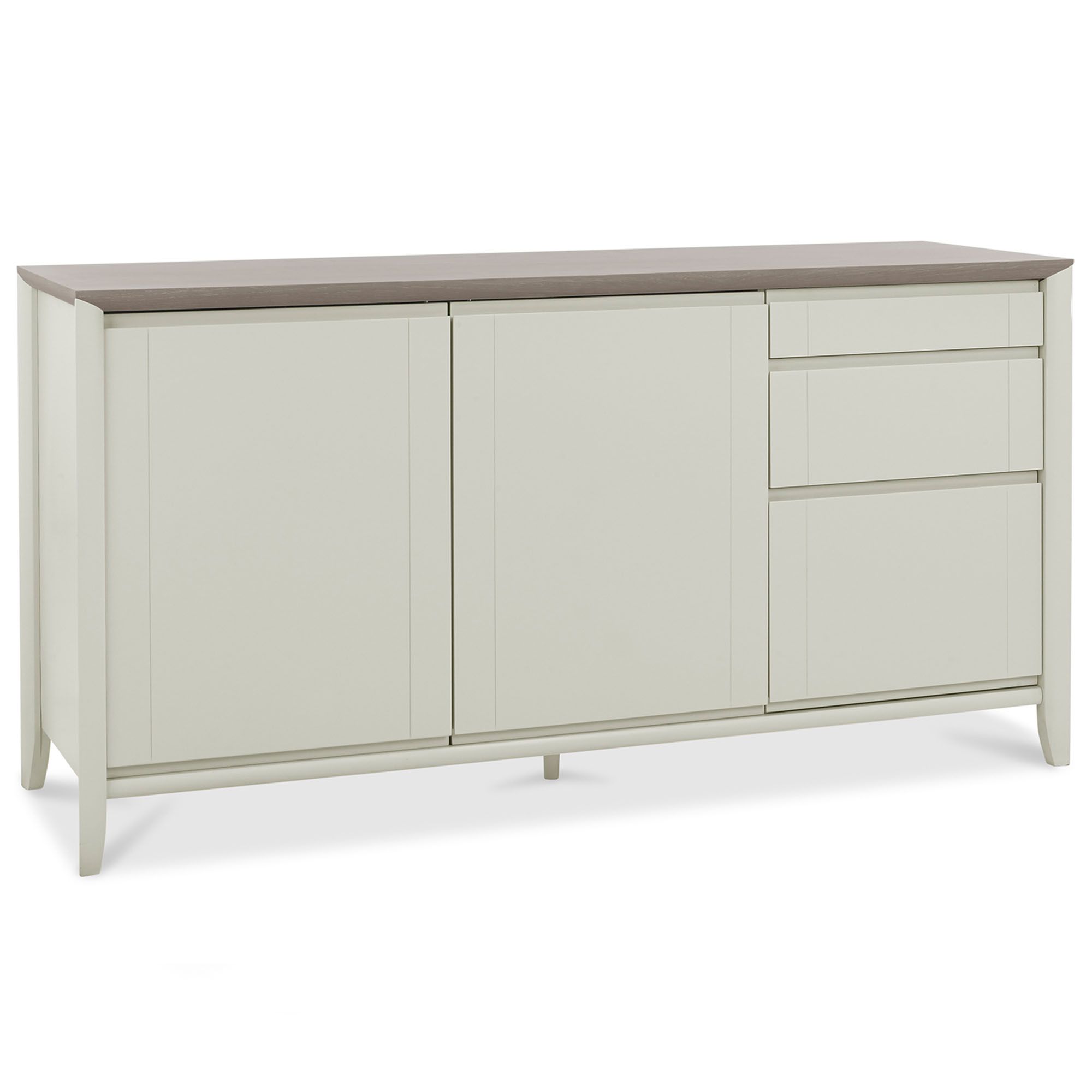 Grey Washed Oak & Soft Grey Wide Sideboard Sideboards Meubles