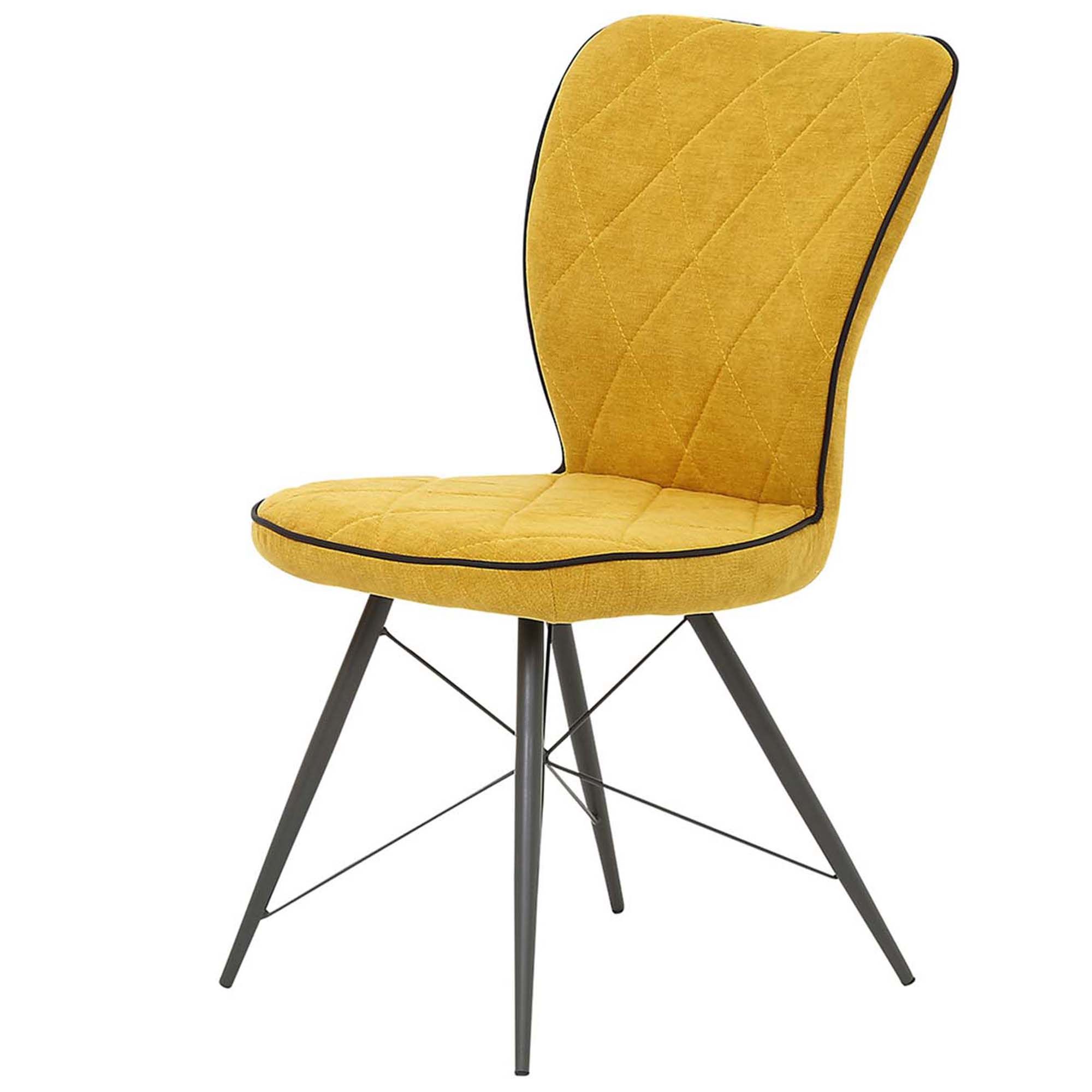 emilio dining chair gold fabric
