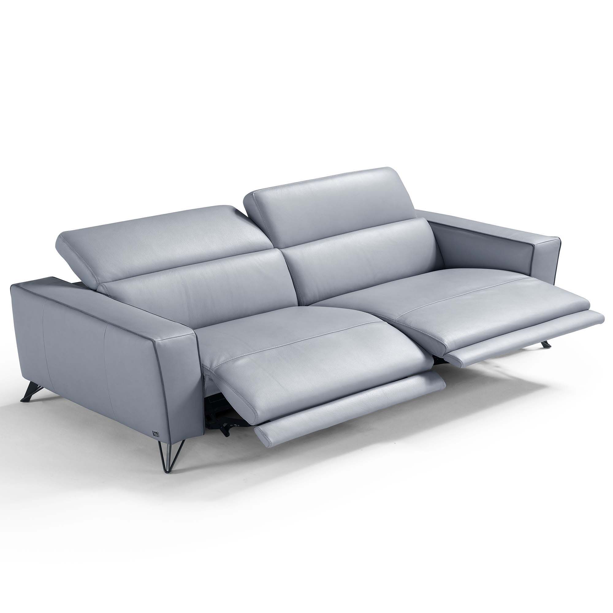 Egoitaliano Stefanie 3 Seater Sofa With 2 Electric Recliners Leather