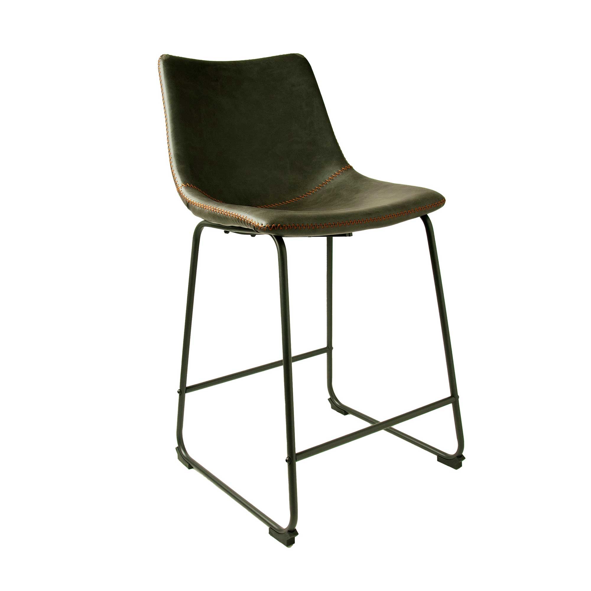 Cooper High Bar Stool Faux Leather Tan Meubles