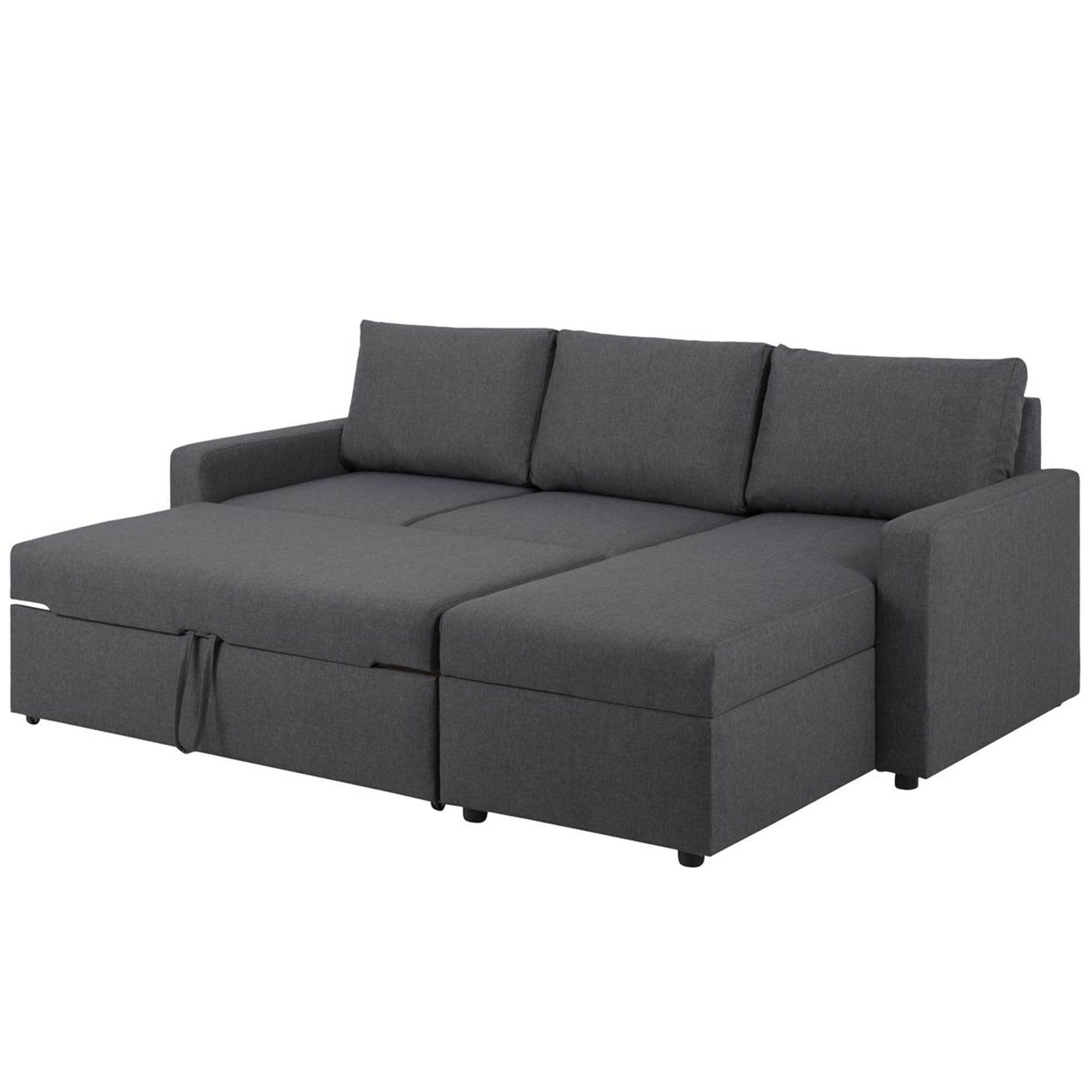 Yosemite Double Sofa Bed With Chaise Fabric Grey Sofa Beds Meubles