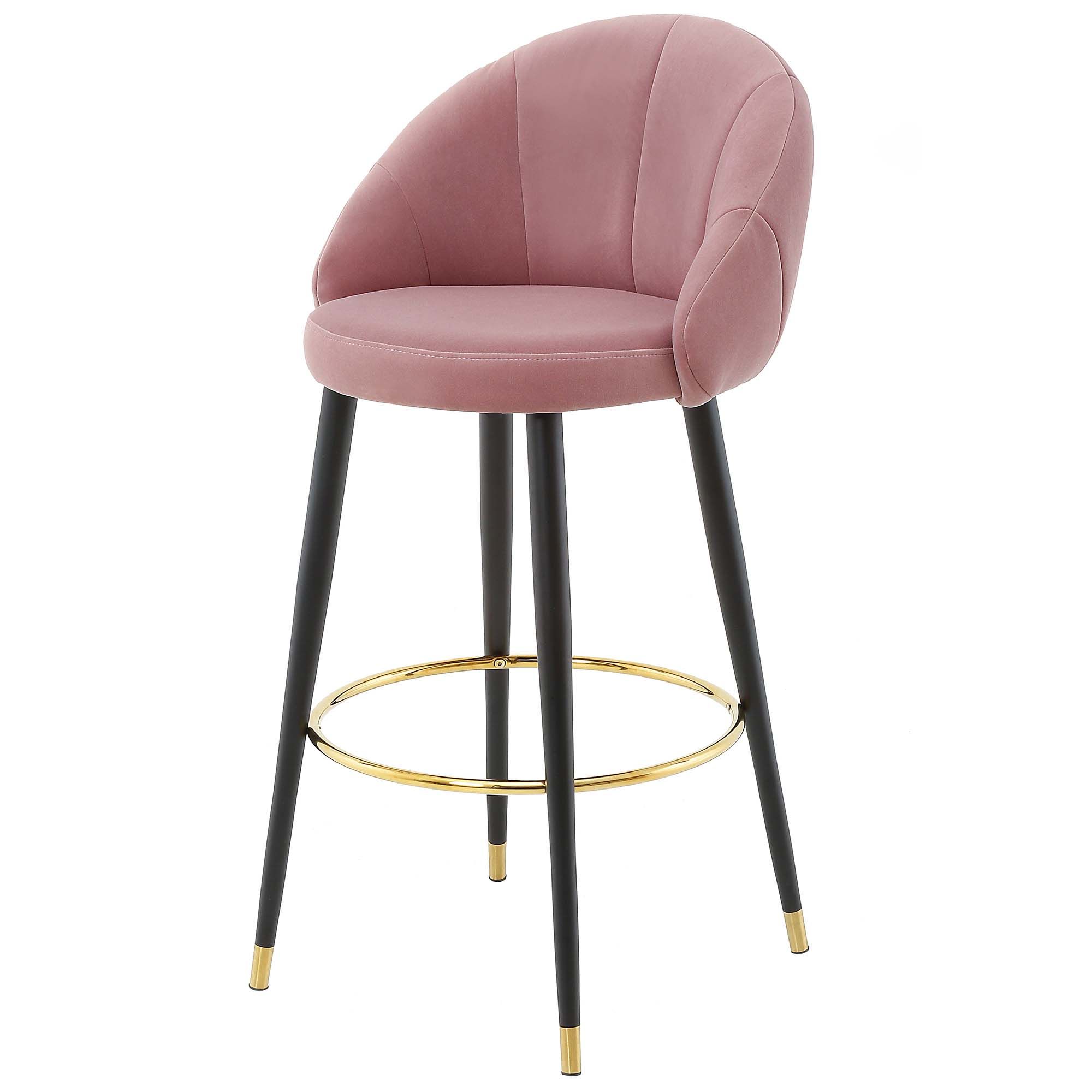 Mindy Brownes Ashley High Bar Stool Fabric Blush Pink - Counter Stools & Bar Stools - Meubles