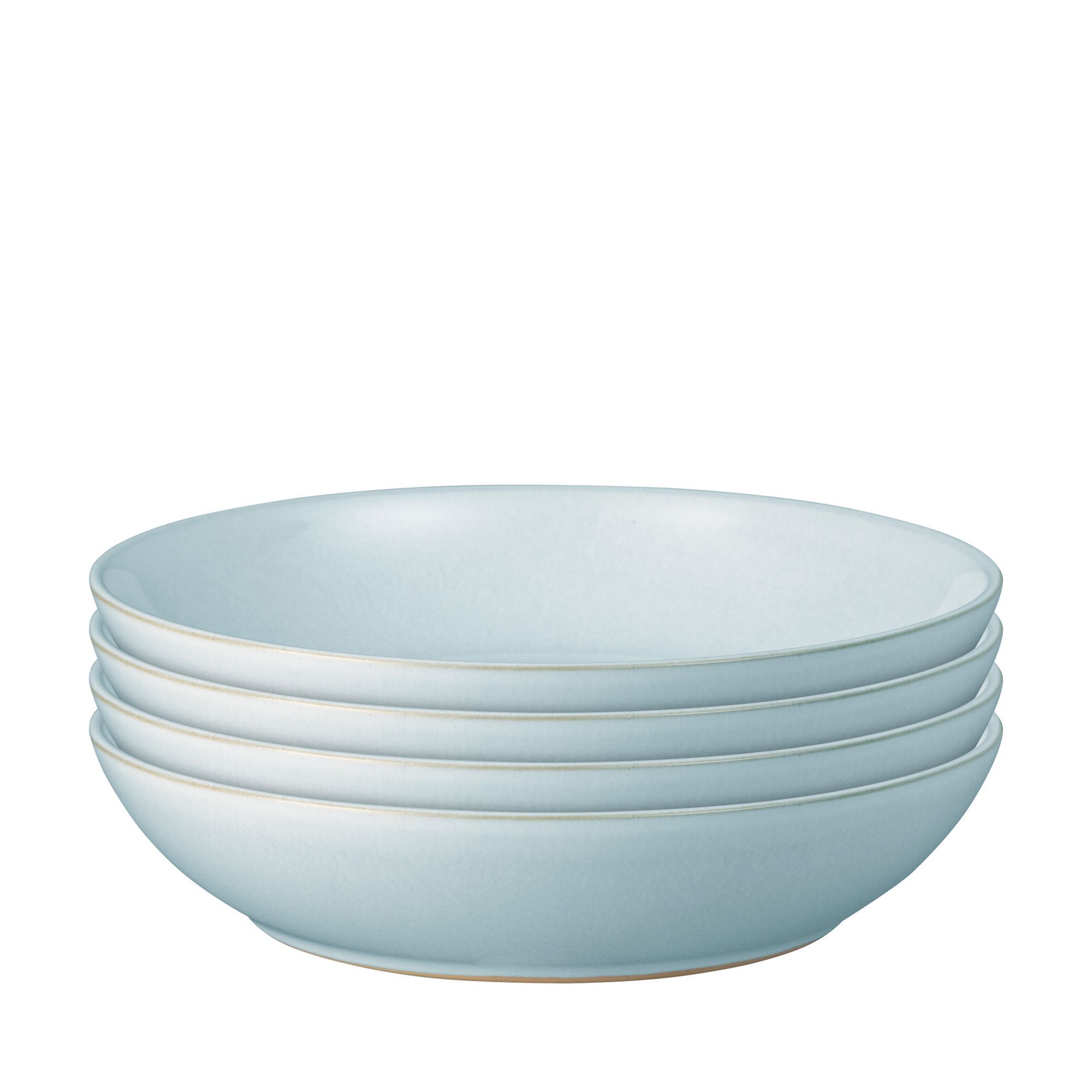 Denby Intro 4 Piece Set of Pasta Bowls Pale Blue All Tableware & Dine
