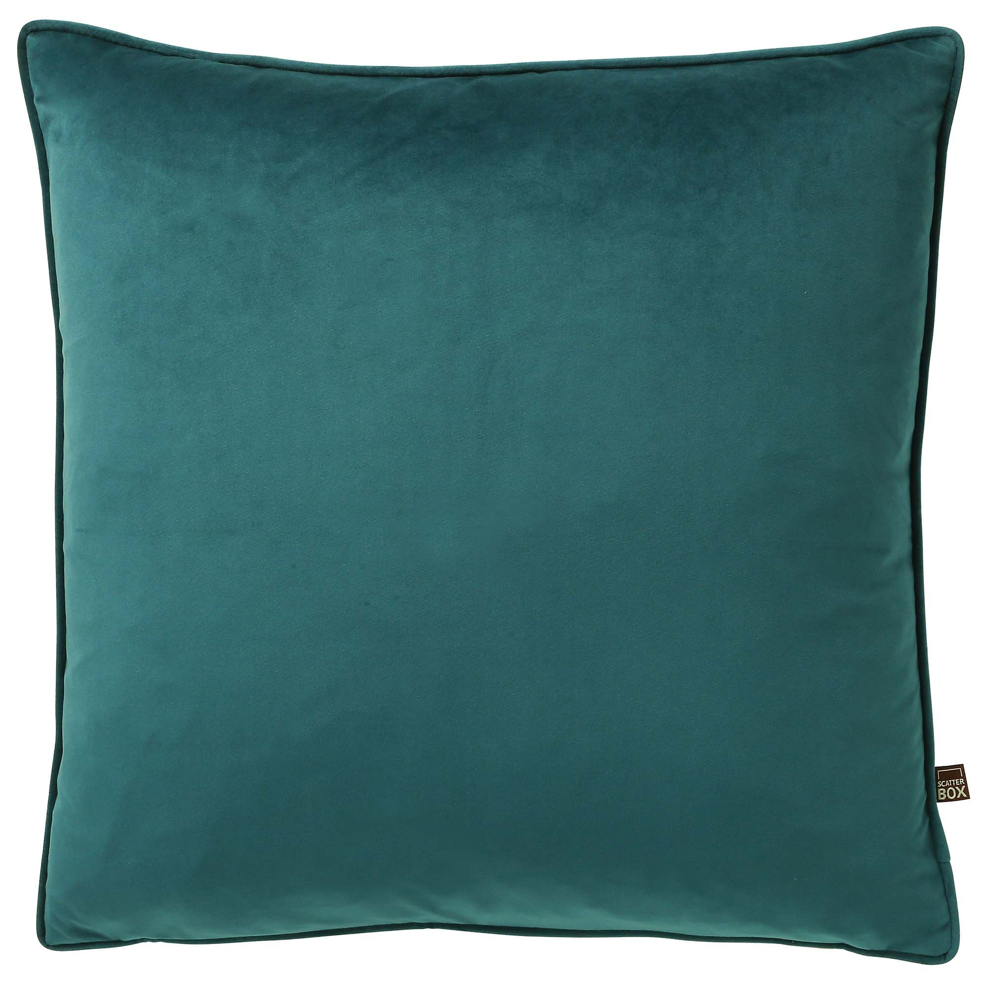 Scatter Box Bellini Velour Cushion 45cm x 45cm Teal Cushions Meubles