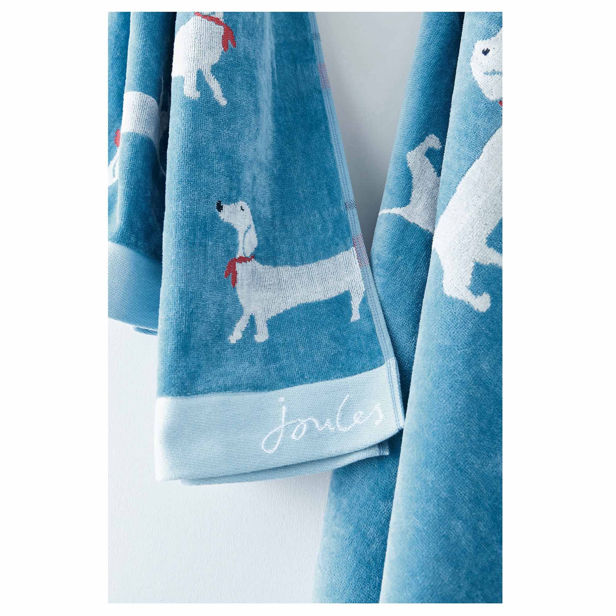 Joules Sausage Dog Bath Towel Blue Bath Towels Meubles