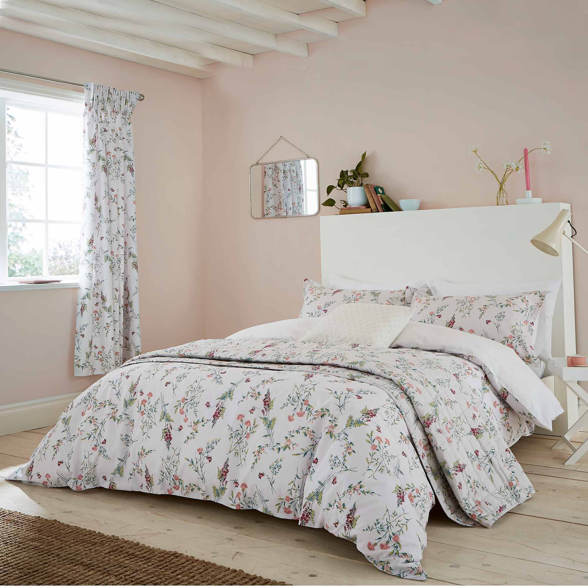 Sanderson Alnwick Gardens Reversible Duvet Cover Set Orchid Duvet