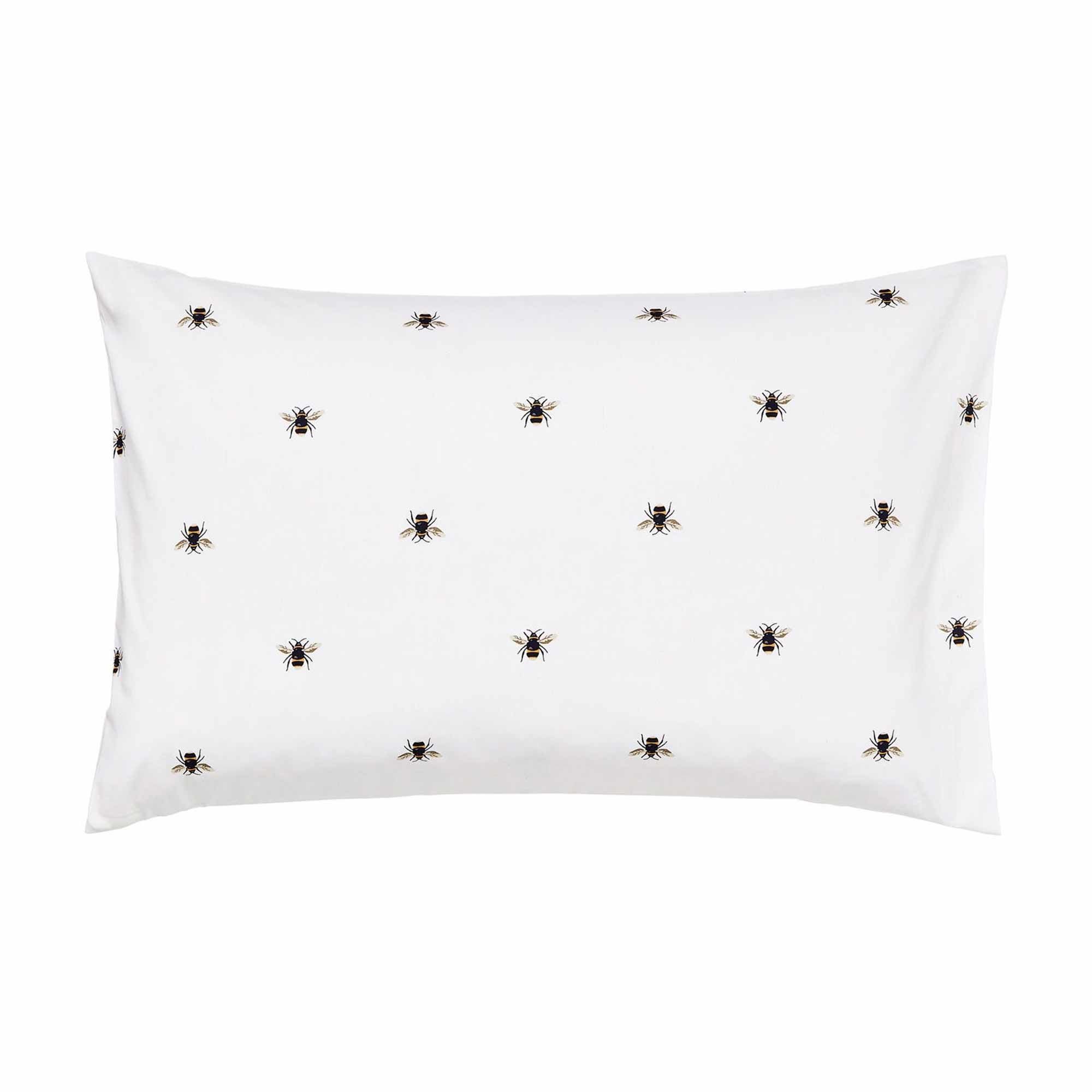 Joules Botanical Bee Standard Pillowcase Blue Meubles