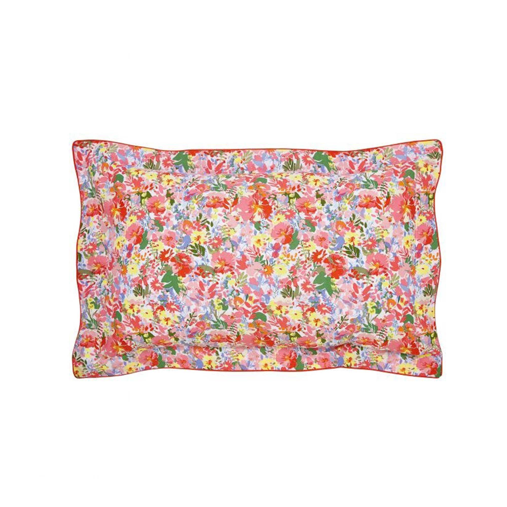 Joules Hollyhock Meadow Oxford Pillow Case Multi Coloured Sheets