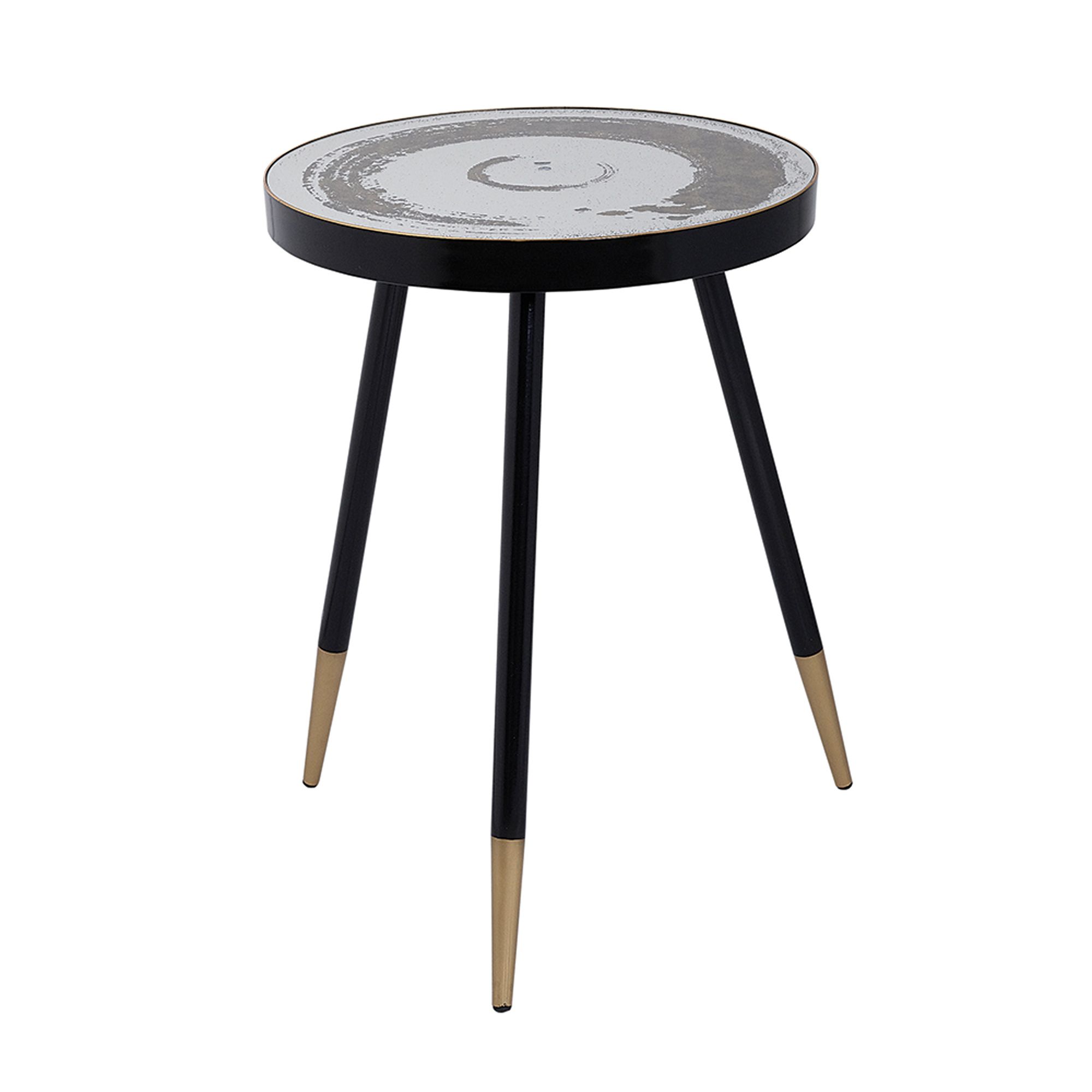 Mindy Brownes Bellatrix Side/Lamp Table Black & Gold Meubles