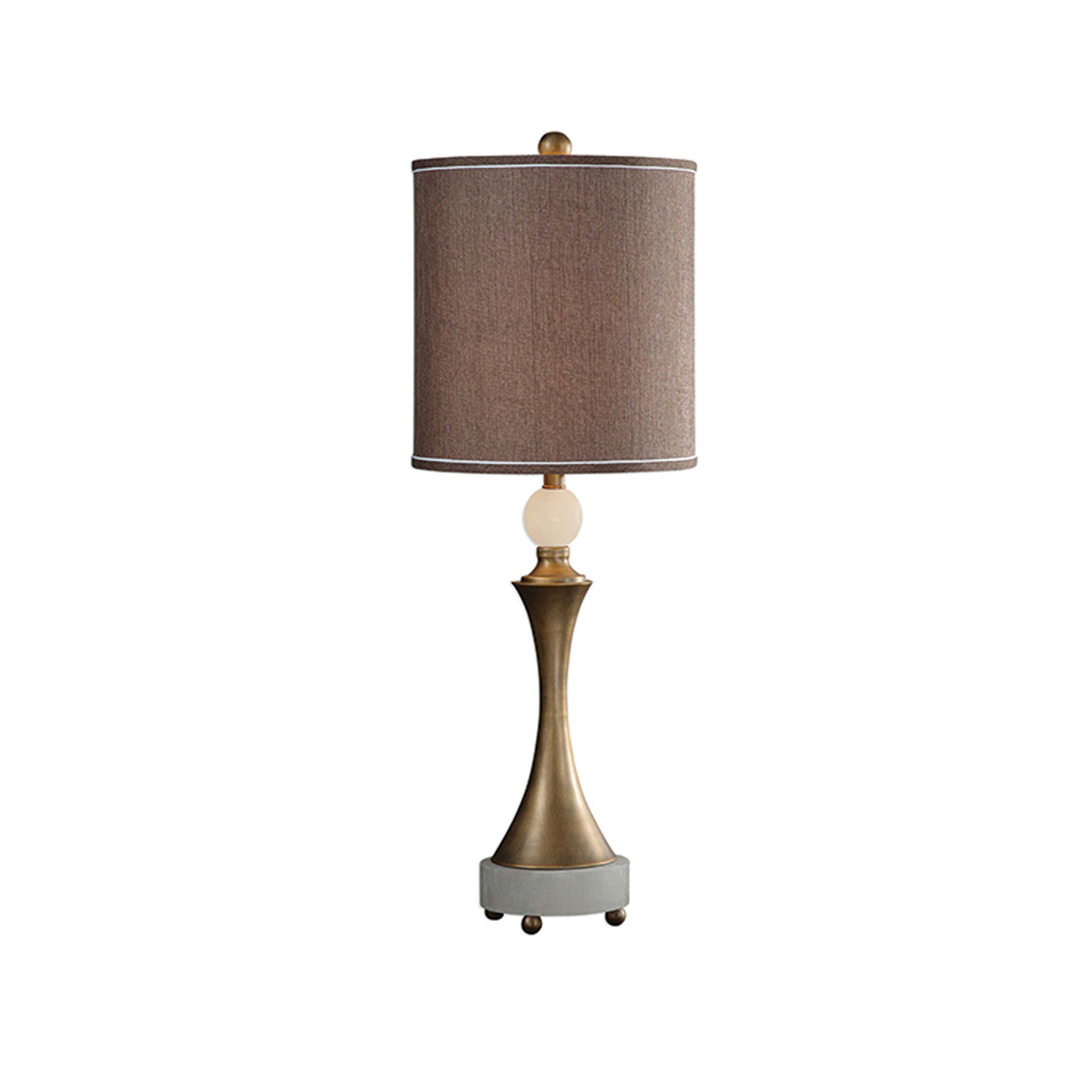 Mindy Brownes Nadetta Table Lamp Antique Gold With Brown Shade Table