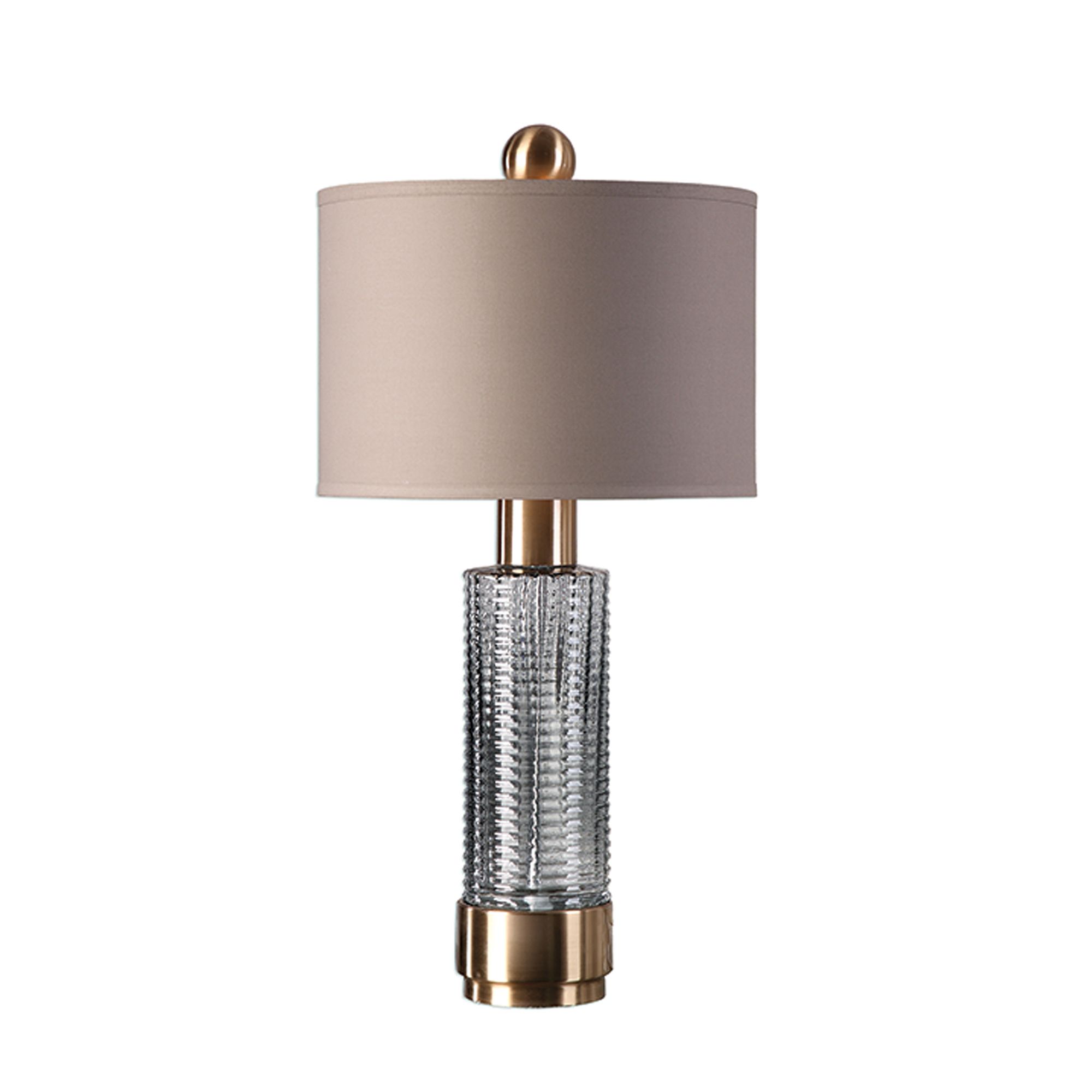 Mindy Brownes Renato Table Lamp Brass With Grey Shade Table Lamps