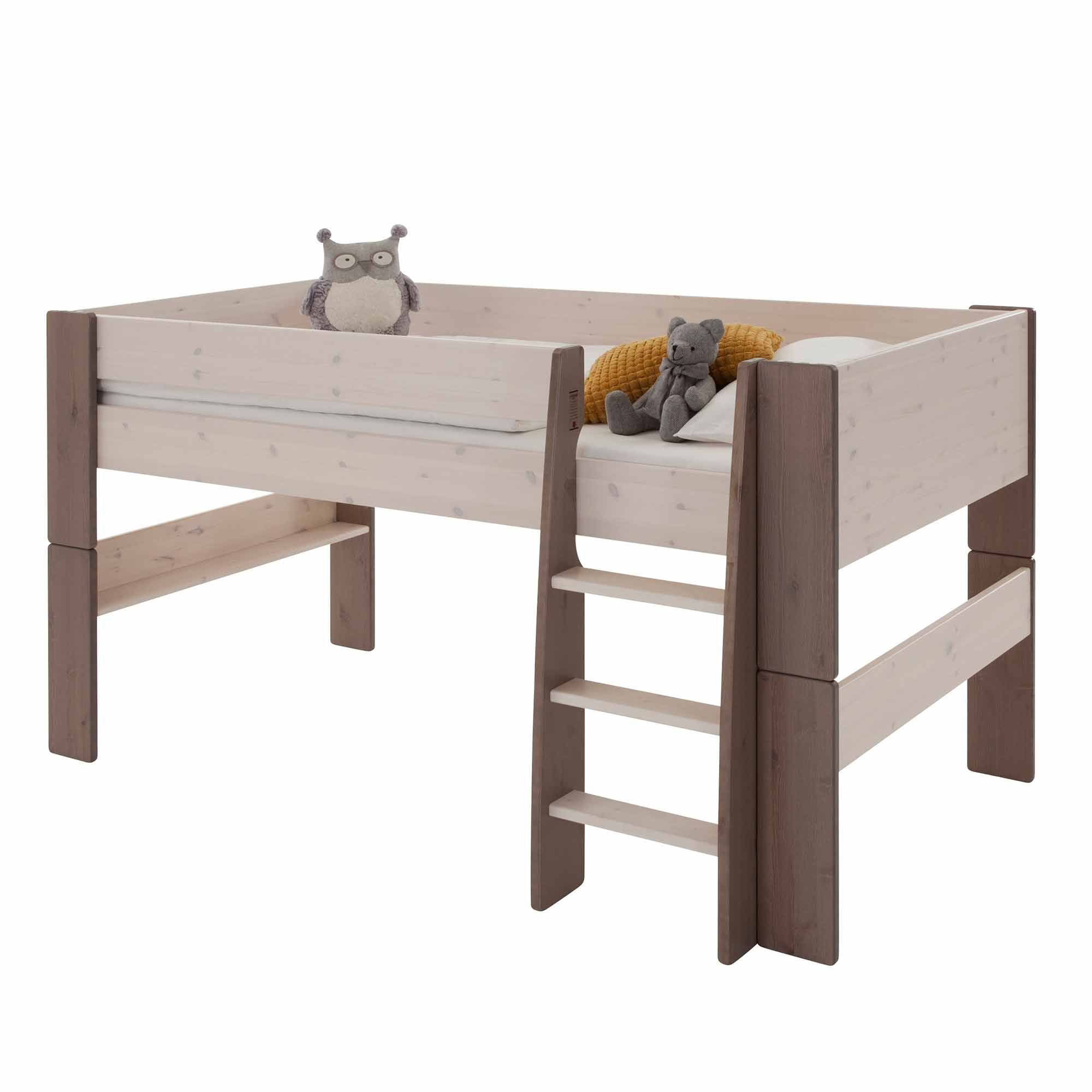 Steens for Kids Mid Sleeper White & Brown Mid Sleepers Meubles