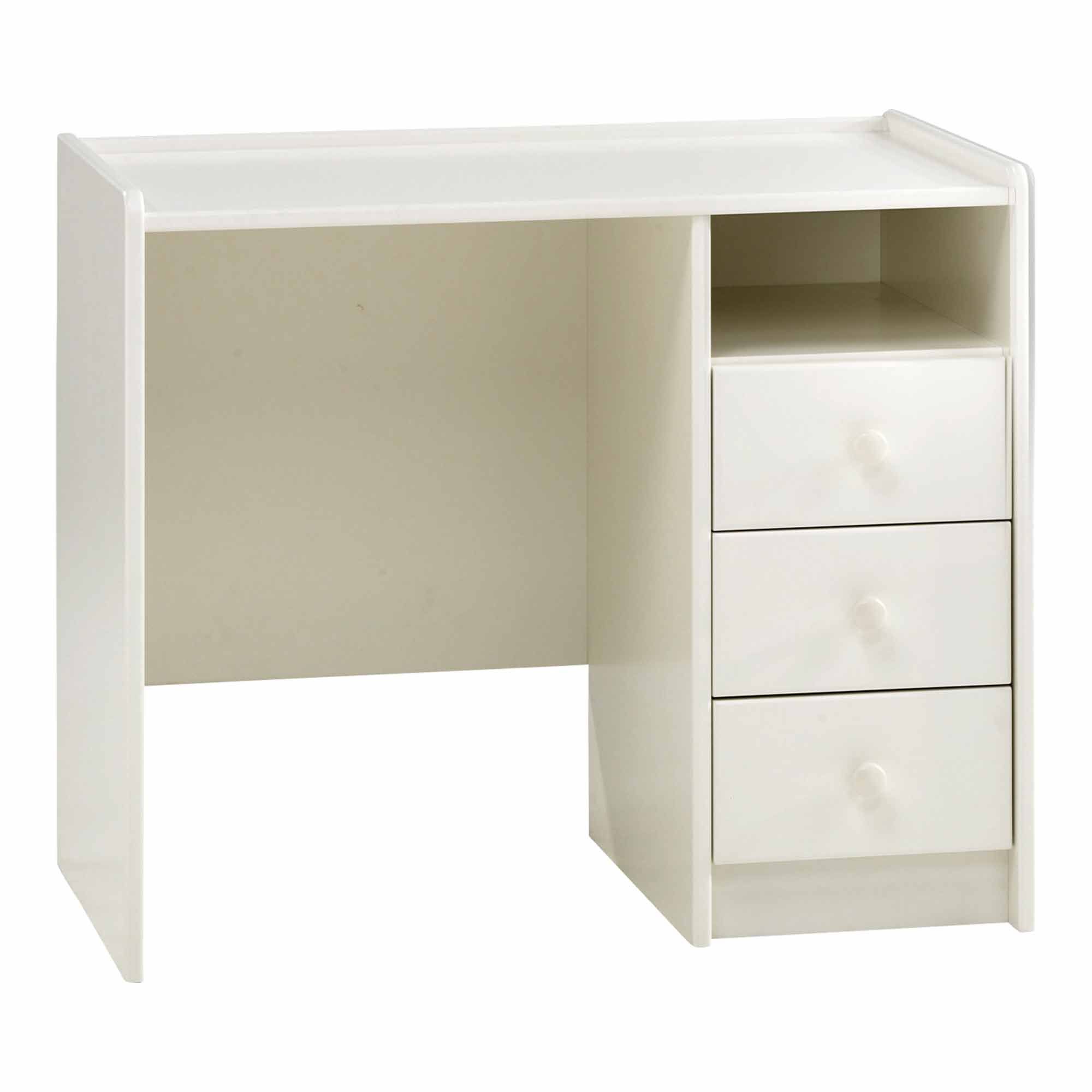 white desk with drawers