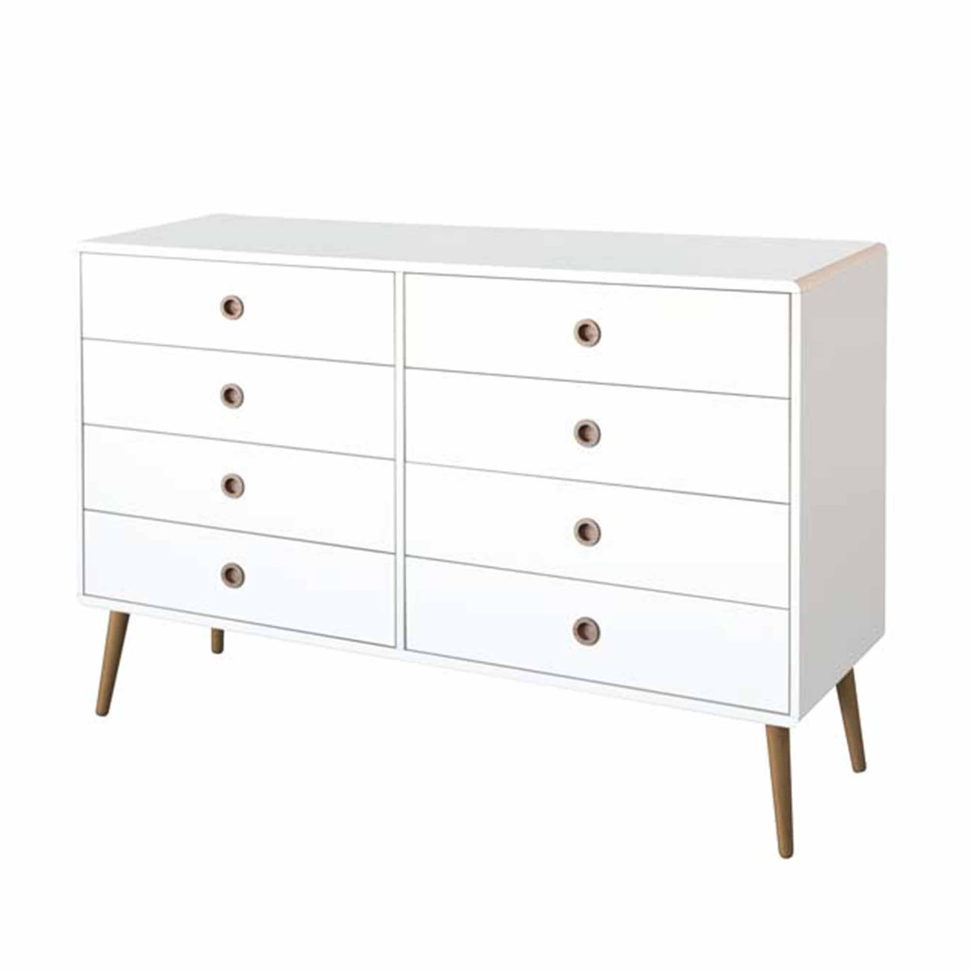 Steens Softline 4 + 4 Drawer Chest of Drawers White Chest of Drawers
