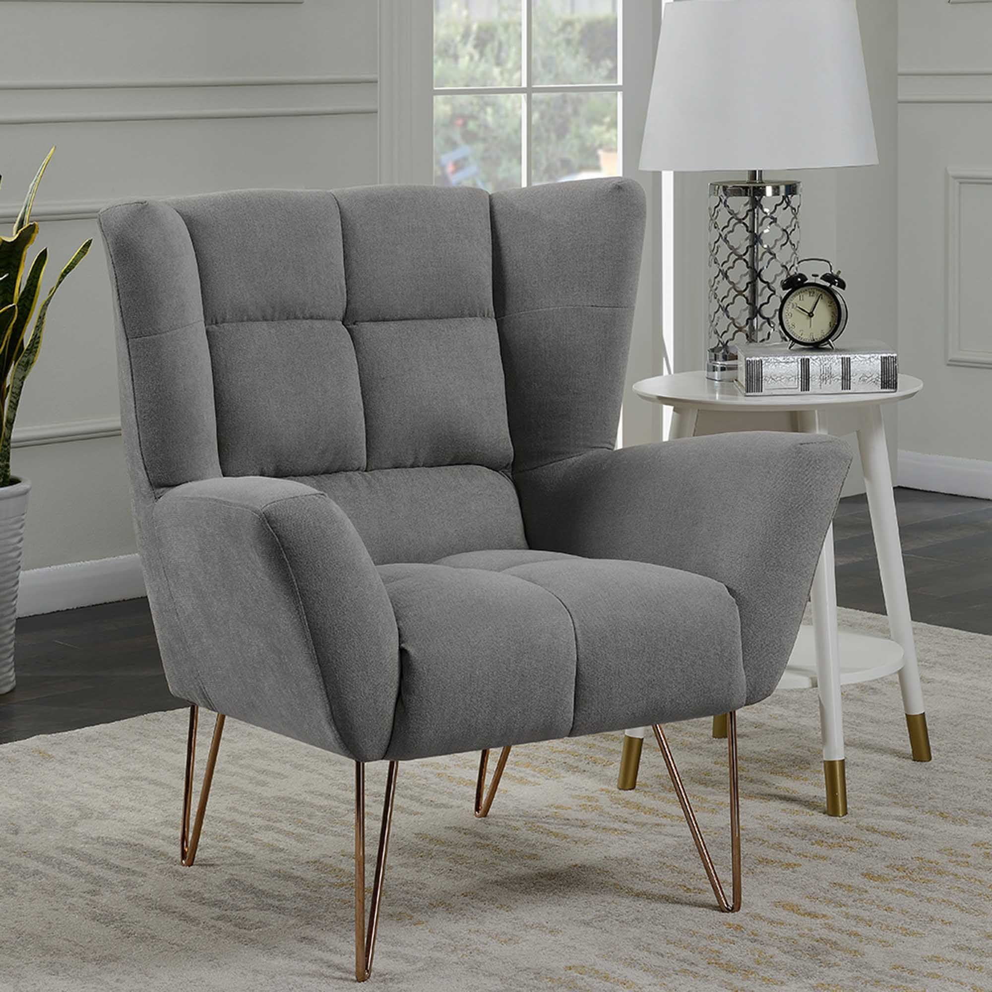 Treacy Armchair Fabric Light Grey Armchairs Meubles