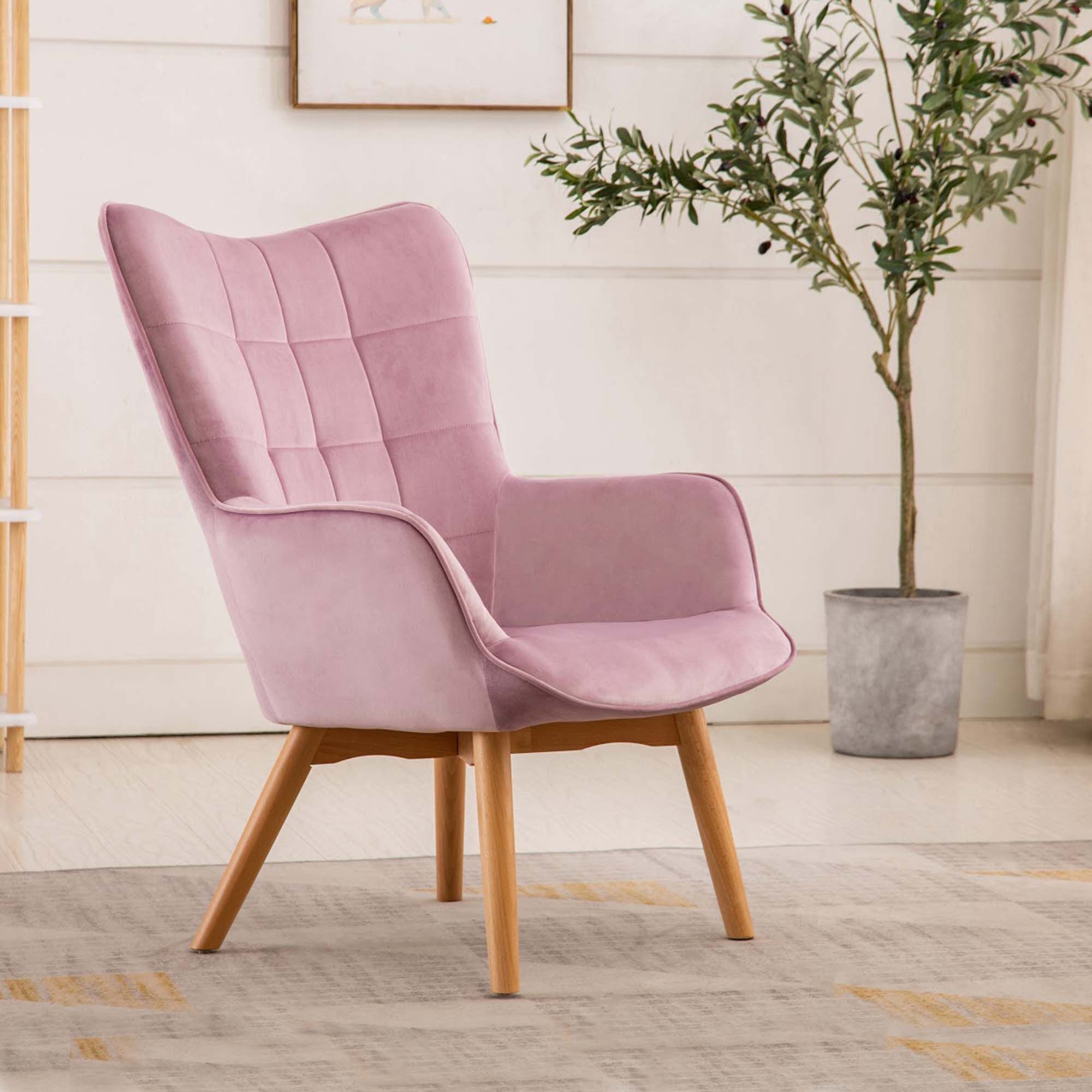 mayla armchair fabric pink