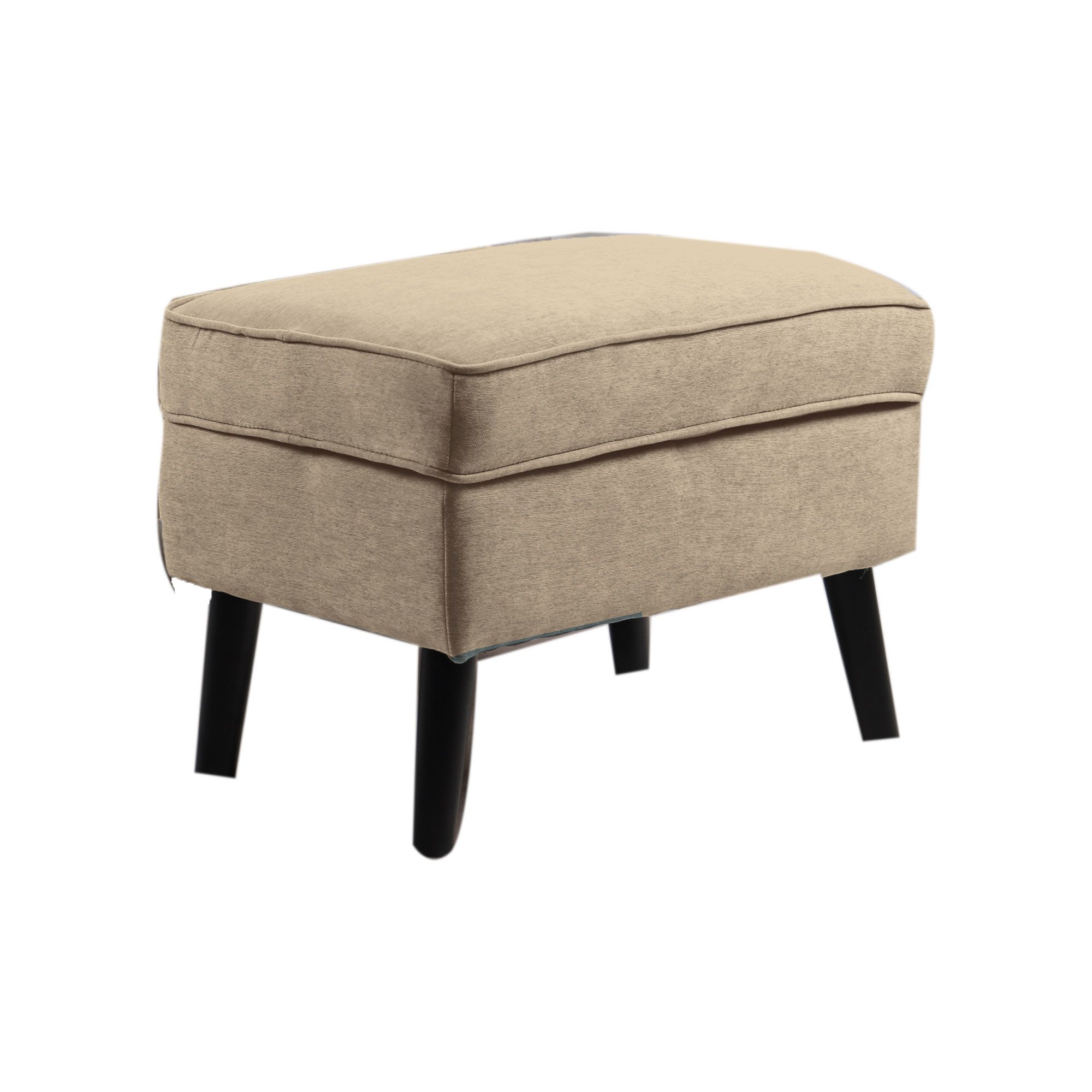 Geronimo Footstool Fabric Beige Footstools & Ottomans Meubles