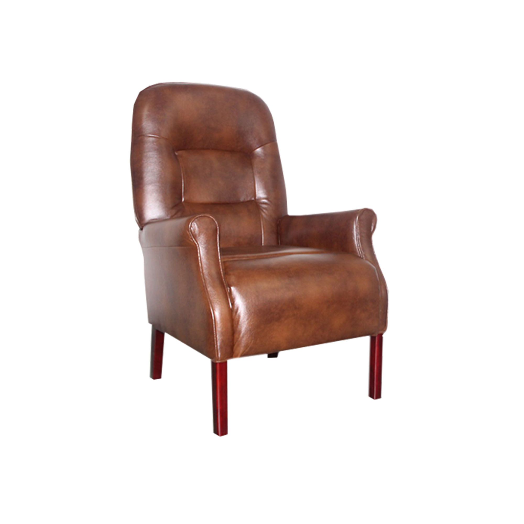 Cliften Armchair Faux Leather Tan - Fireside Chairs - Meubles