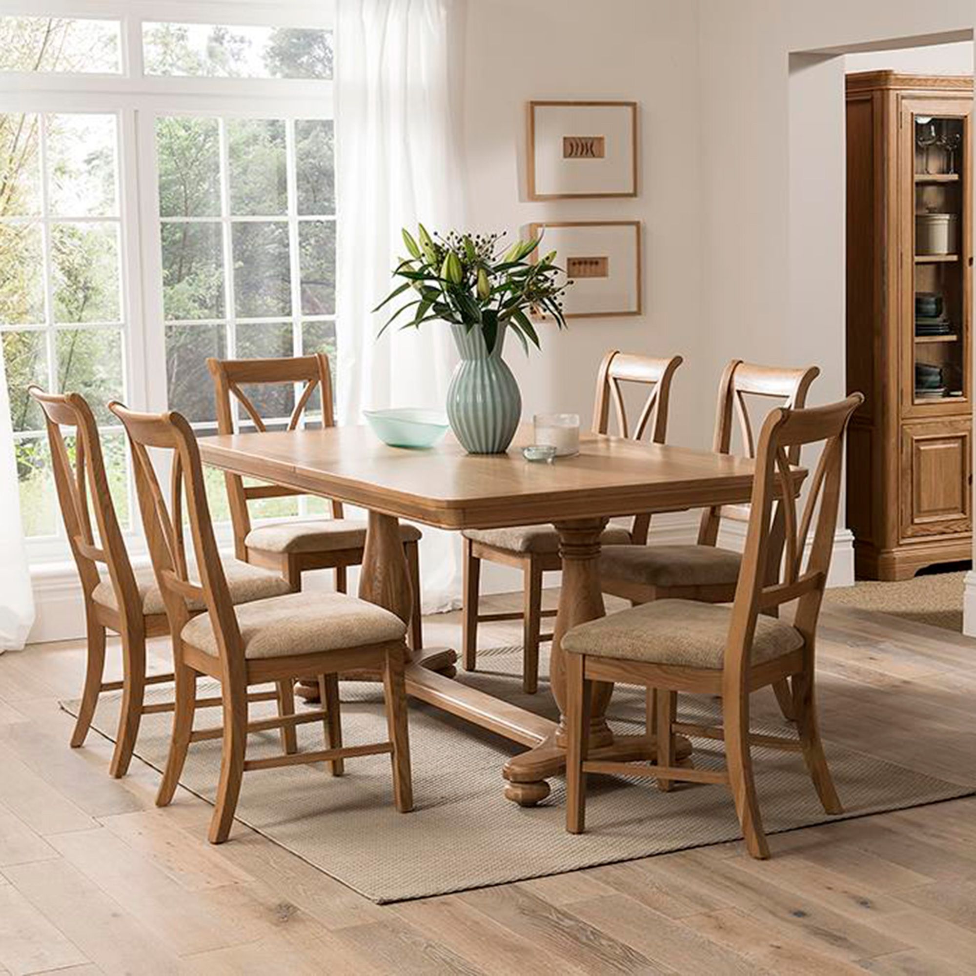 Brid Oak 4-6 Person Oval Dining Table - Dining Tables - Meubles