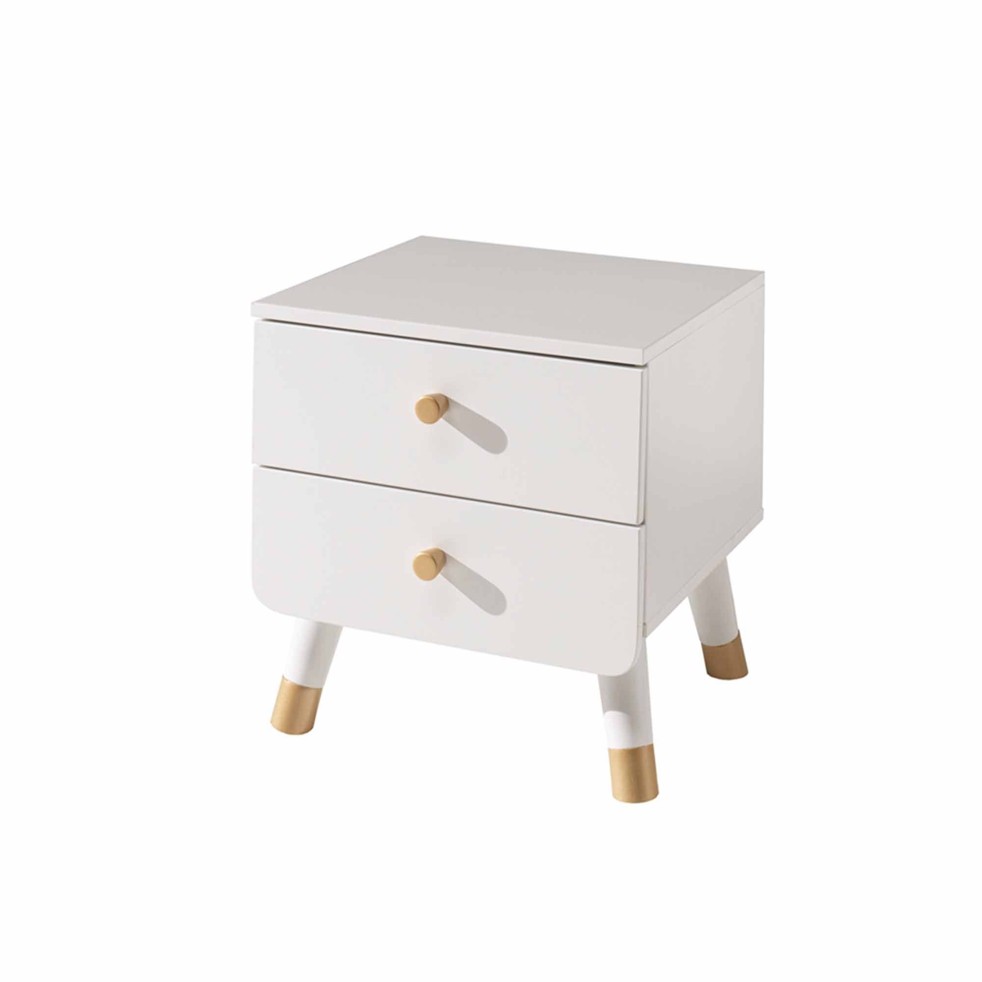 Vipack Billy 2 Drawer Bedside Locker White Bedside Lockers & Bedside Tables Meubles