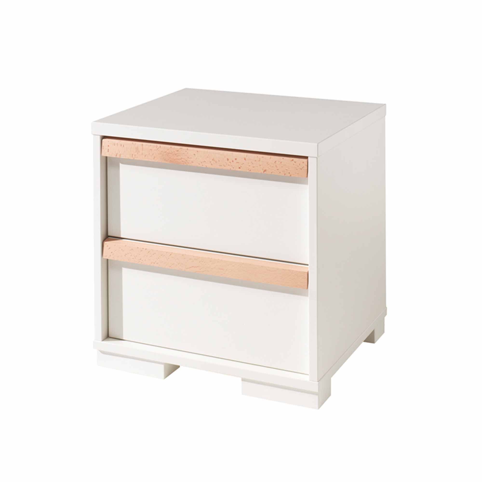 Vipack London 2 Drawer Bedside Locker White Bedside Lockers & Tables Meubles