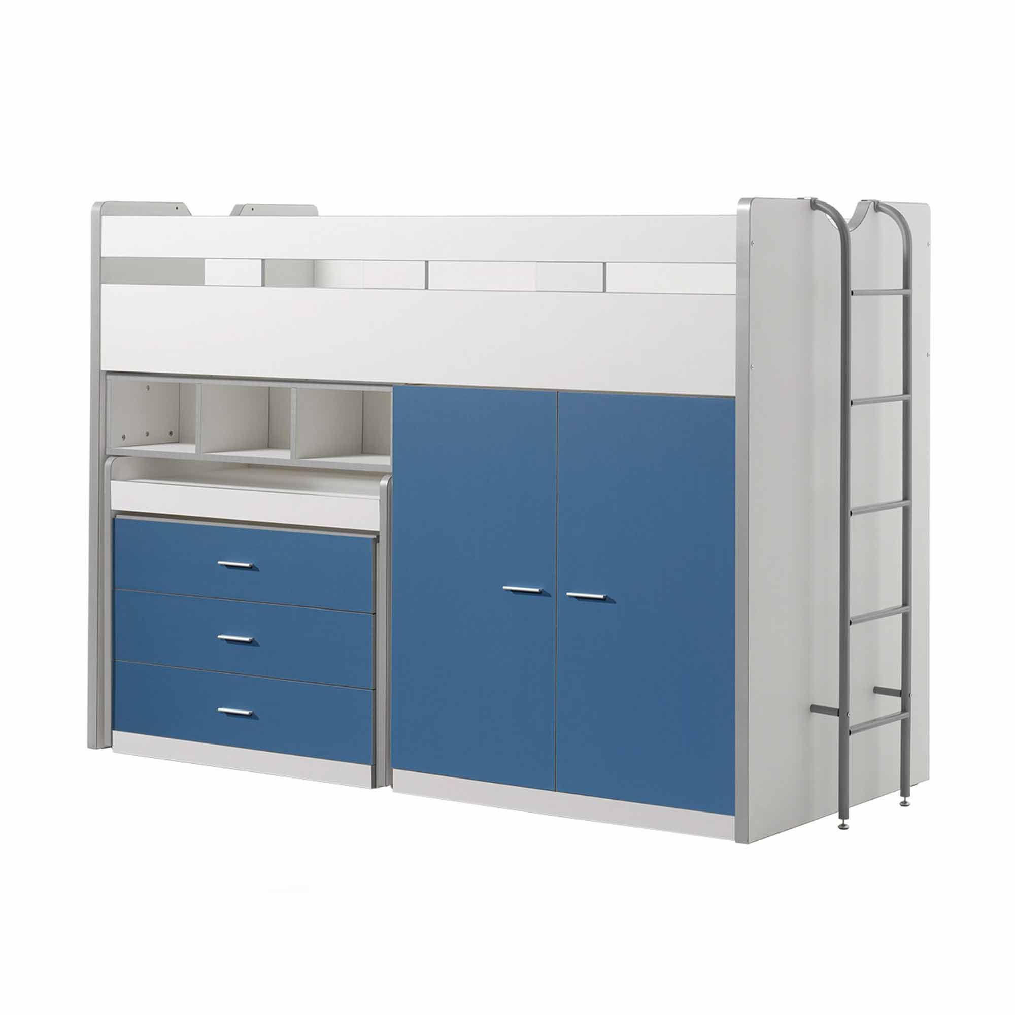 Vipack Bonny Mid Sleeper With Wardrobe, Chest of Drawers and PullOut