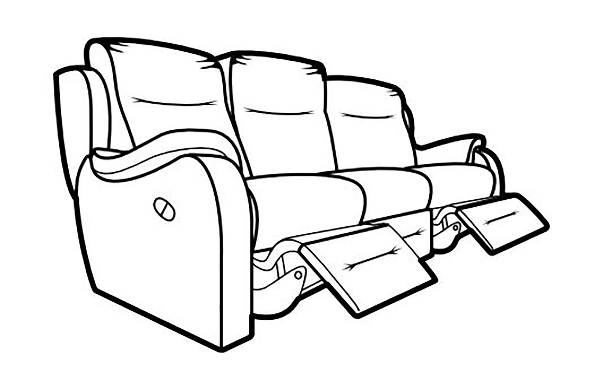 Parker Knoll Boston 3 Seater Power Reclining Sofa Fabric A Meubles