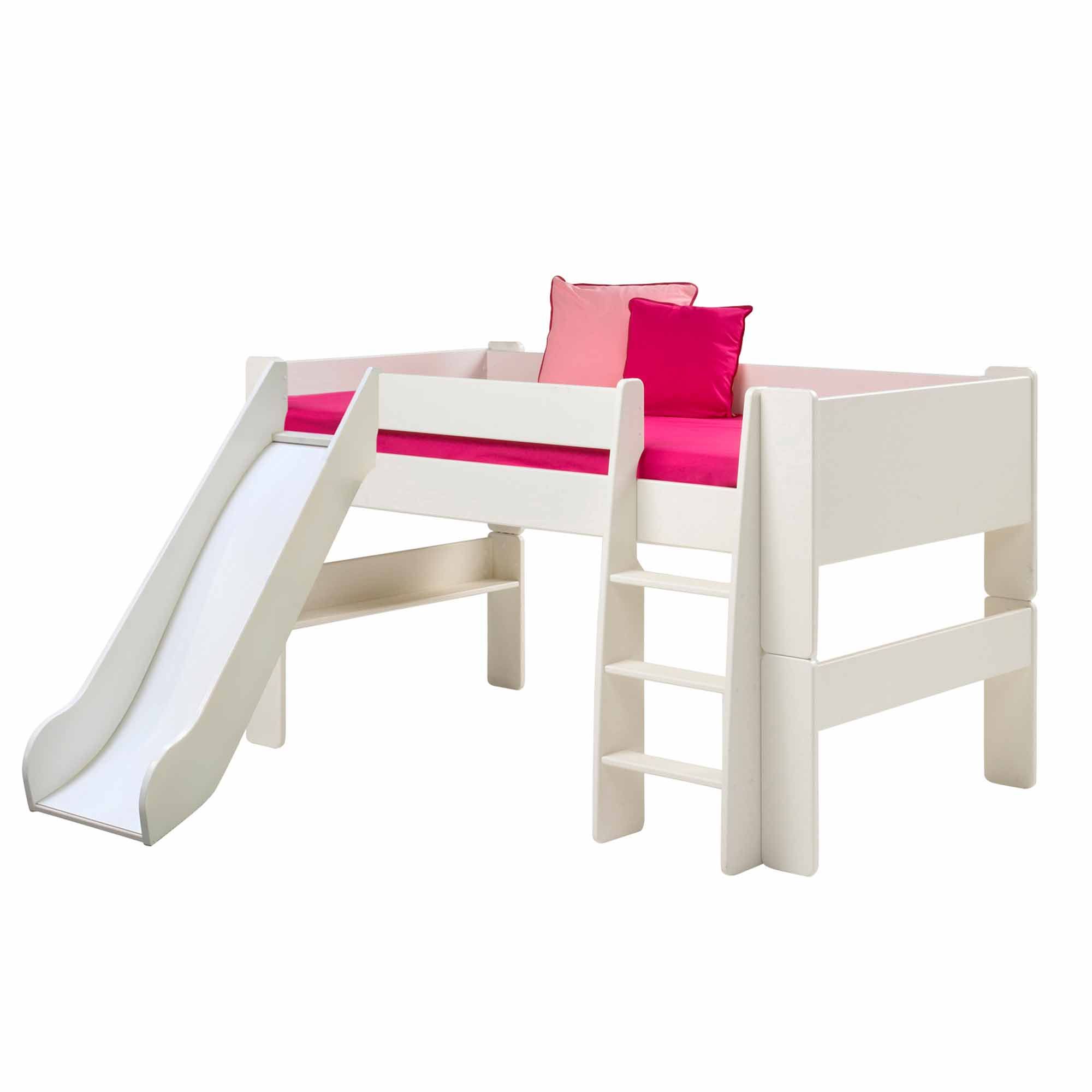 Steens for Kids Mid Sleeper with Slide White Mid Sleepers Meubles
