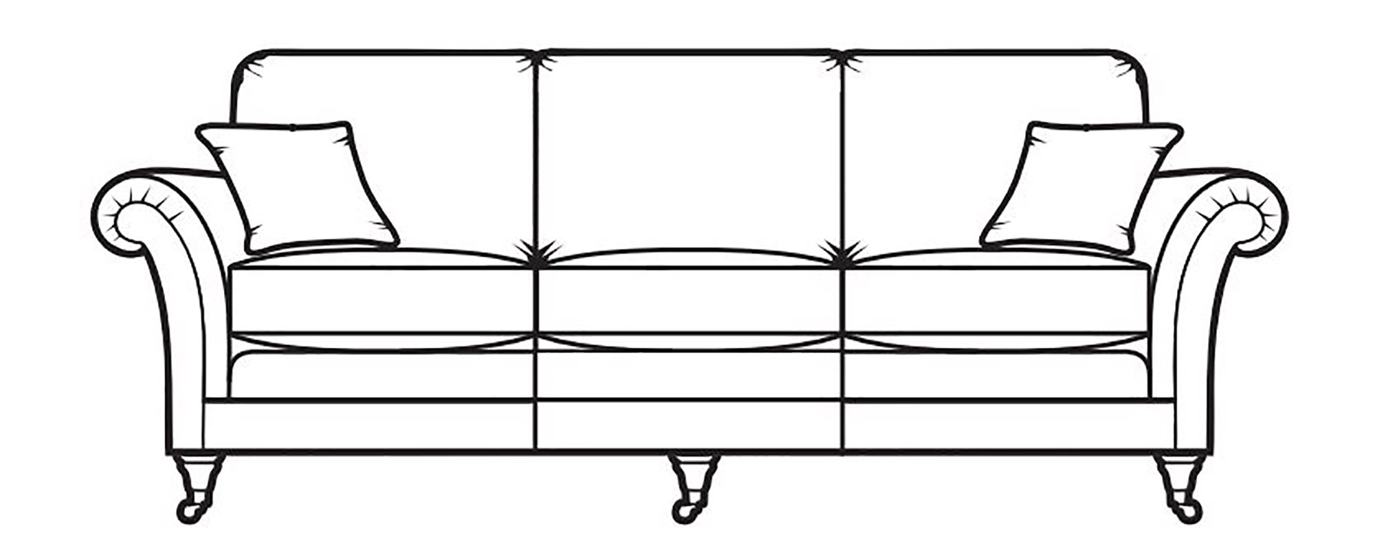 Parker Knoll Burghley 4 Seater Sofa Fabric B Meubles