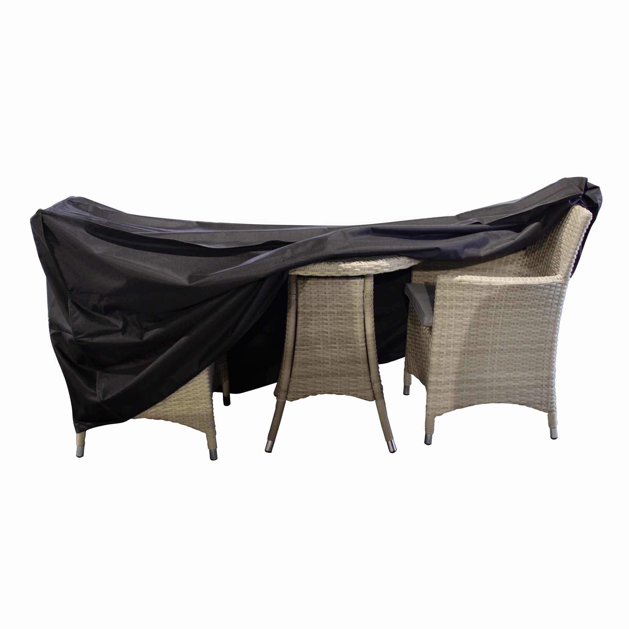 Royalcraft Heavy Duty Outdoor 2 Seater Bistro Set Cover Black Outdoor
