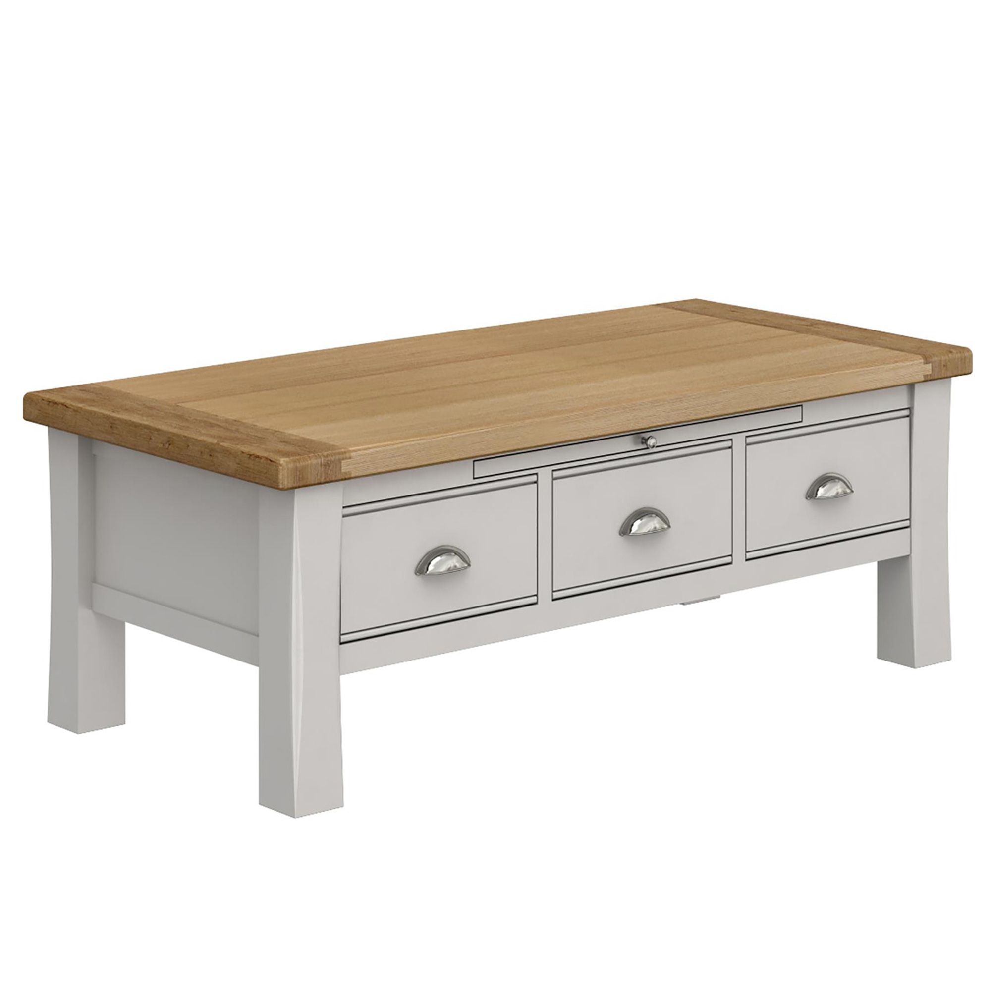 Colby Coffee Table Painted Grey & Oak Top Coffee Tables Meubles