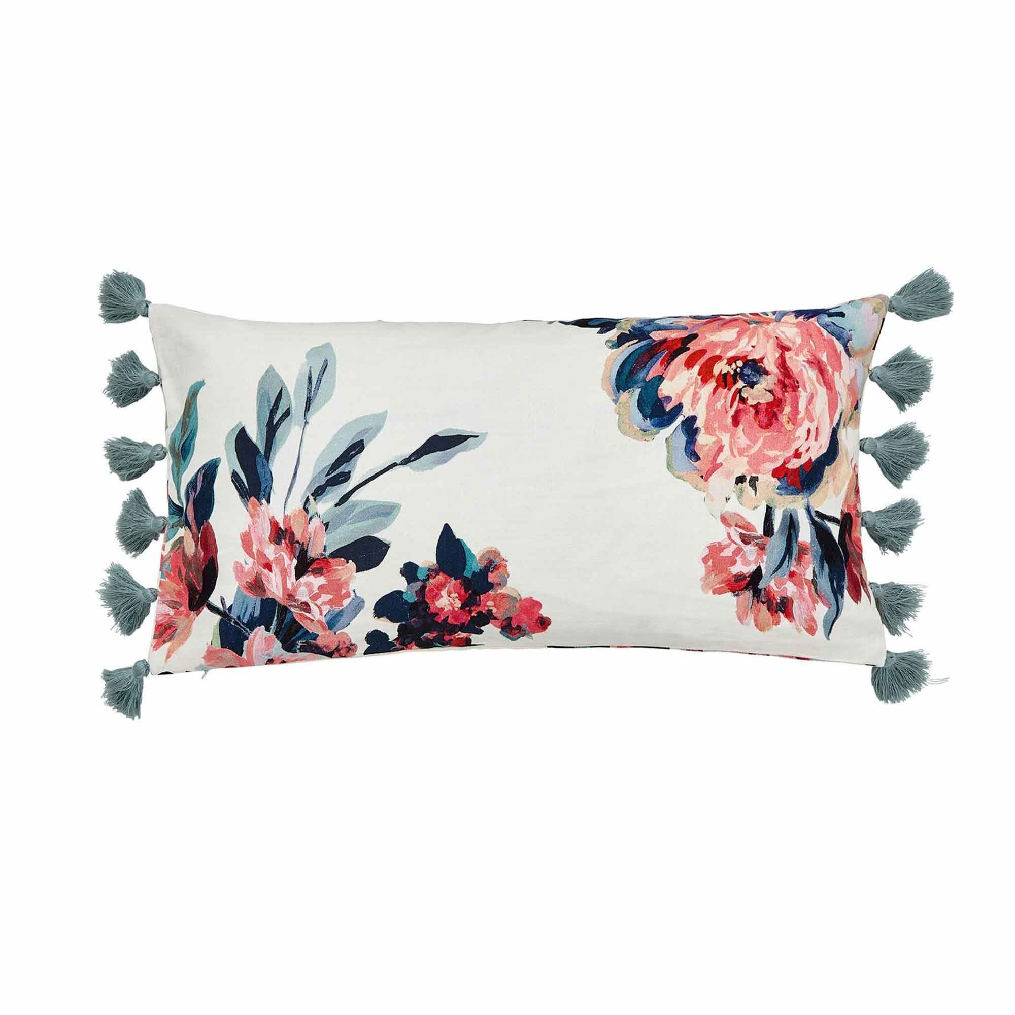 Joules Little Leaf Cushion 30cm x 60cm Creme Cushions Meubles
