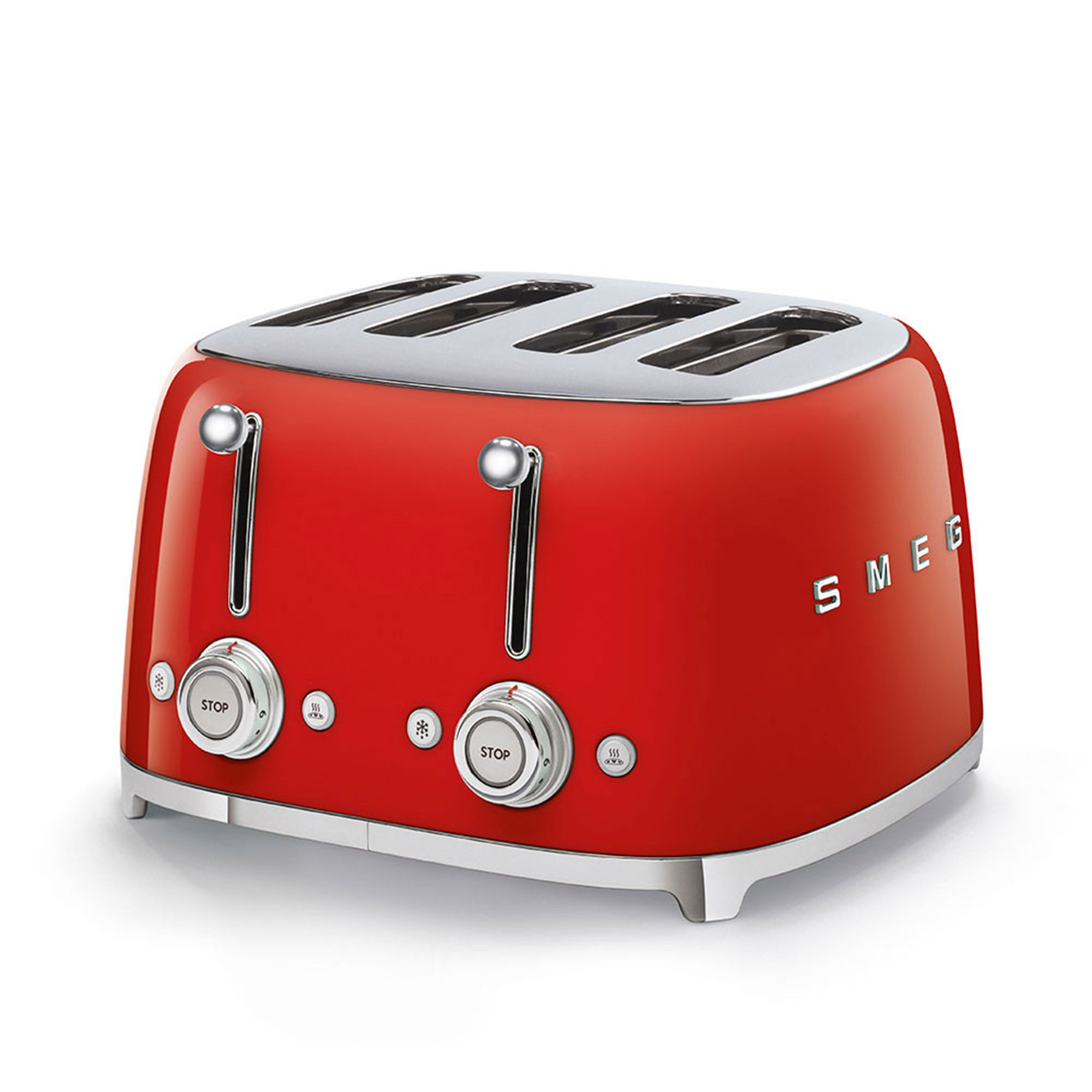 Smeg SMEG 50’s Style 4 Slice Toaster Red Toasters Meubles