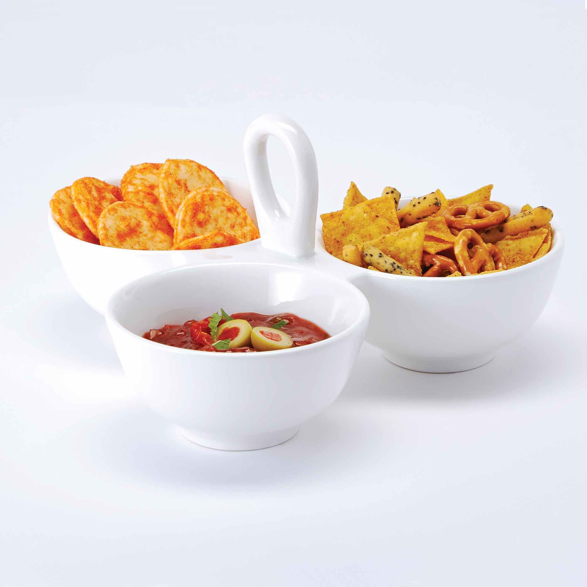 Simply Home Serveware Division/Snack Bowls (Set of 3) White