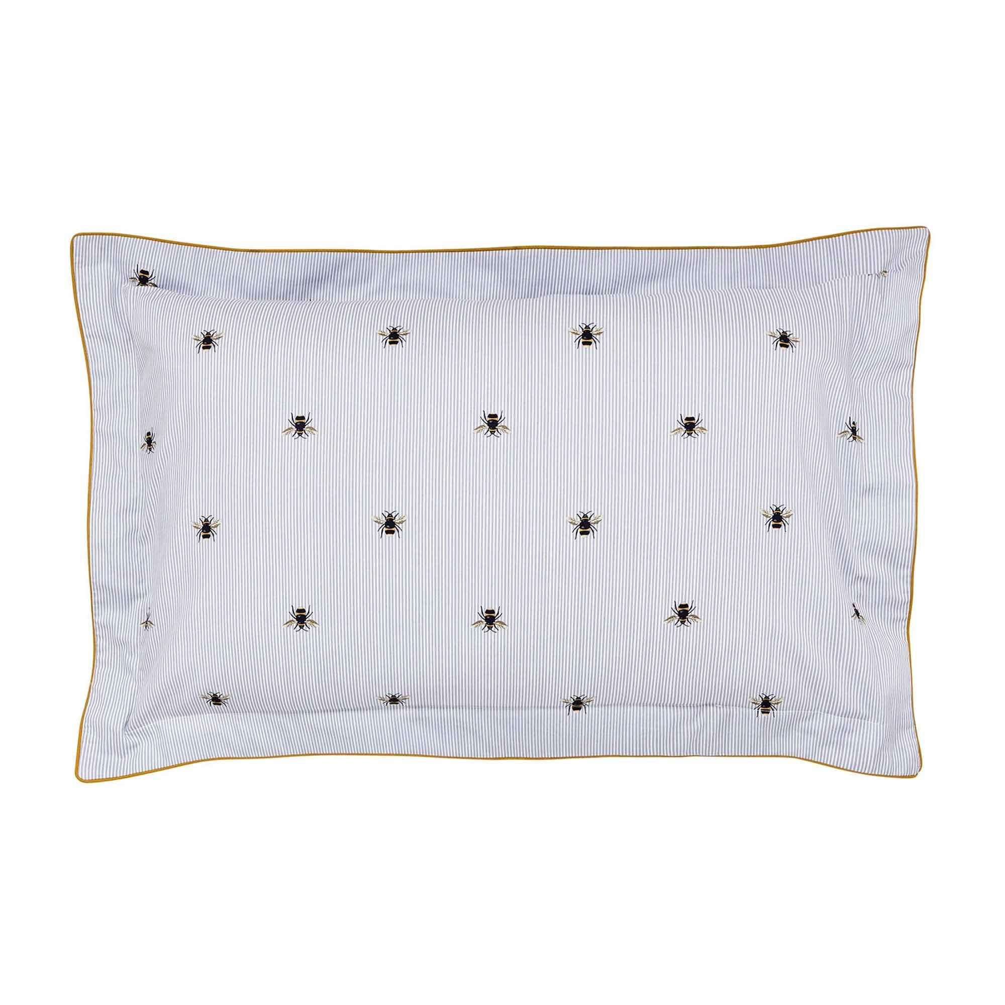 Joules Botanical Bee Oxford Pillowcase Blue Meubles