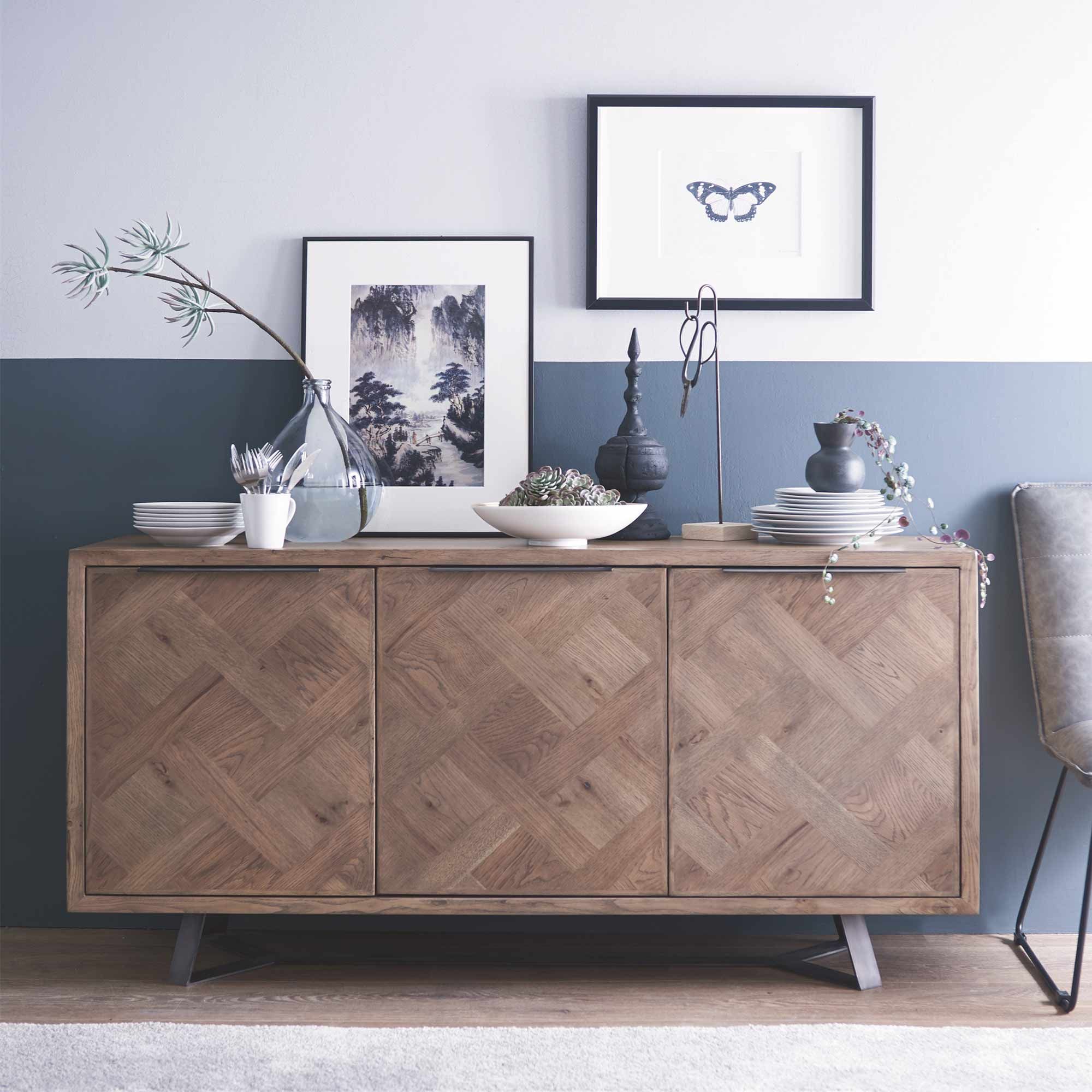 Dale 3 Door Wide Sideboard Grey Oak Sideboards Meubles