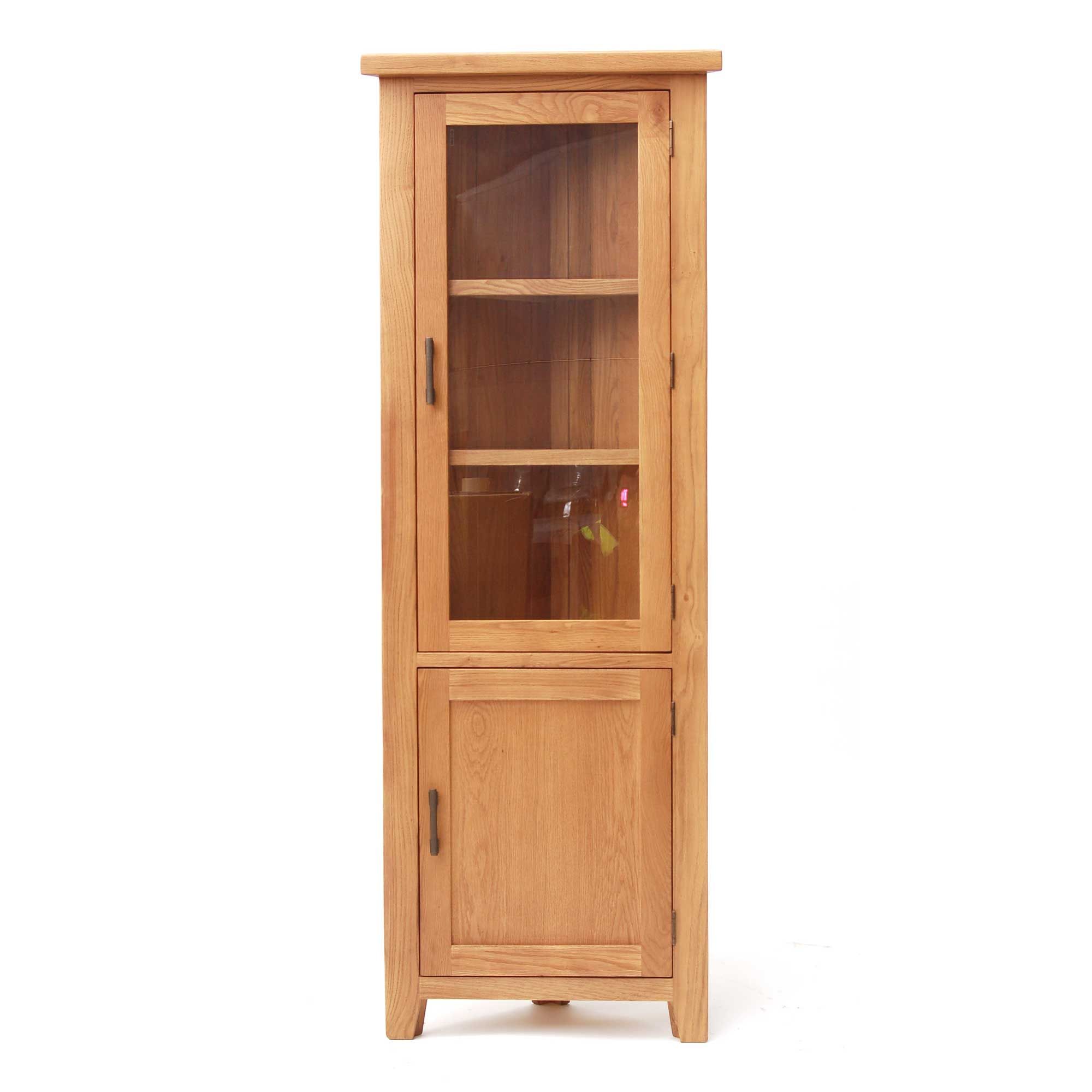 Holly 2 Door Corner Display Oak Meubles