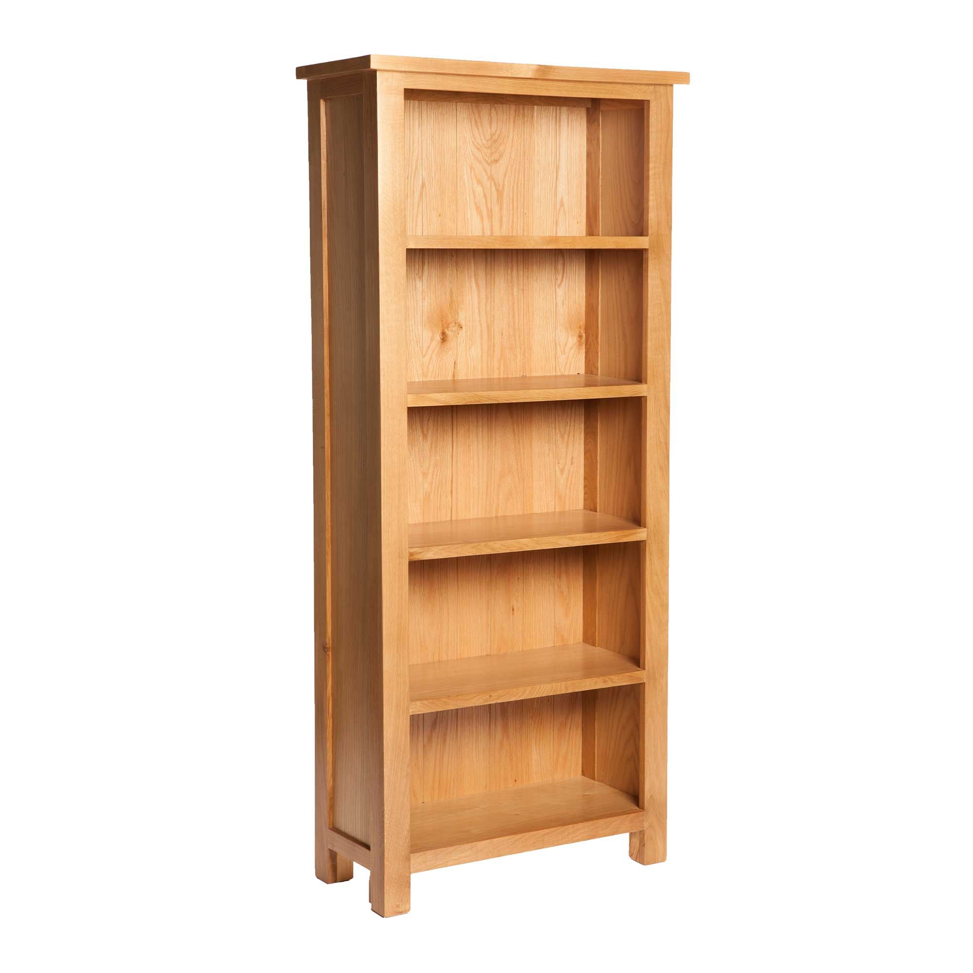 Lakes Bookcase Oak Stylish and sturdy bookcase with five spacious