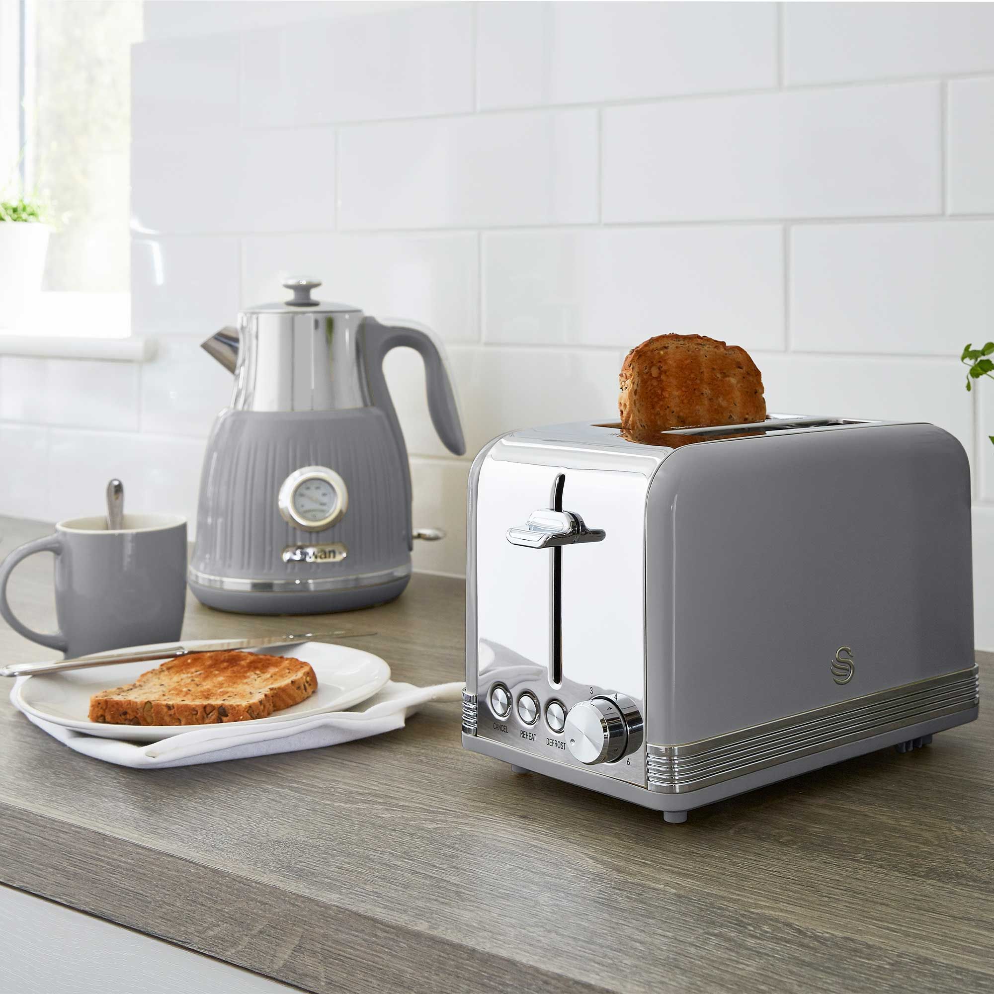 Swan Retro 2 Slice Toaster Black Meubles