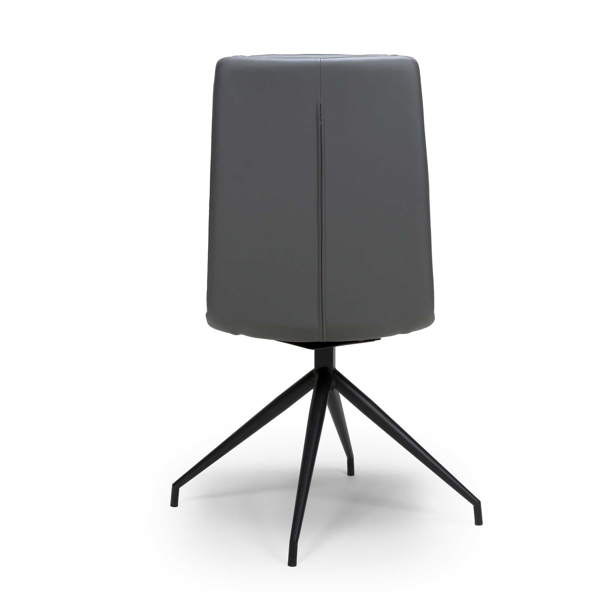 Nobo Swivel Dining/Office Chair Faux Leather Grey Dining Chairs Meubles