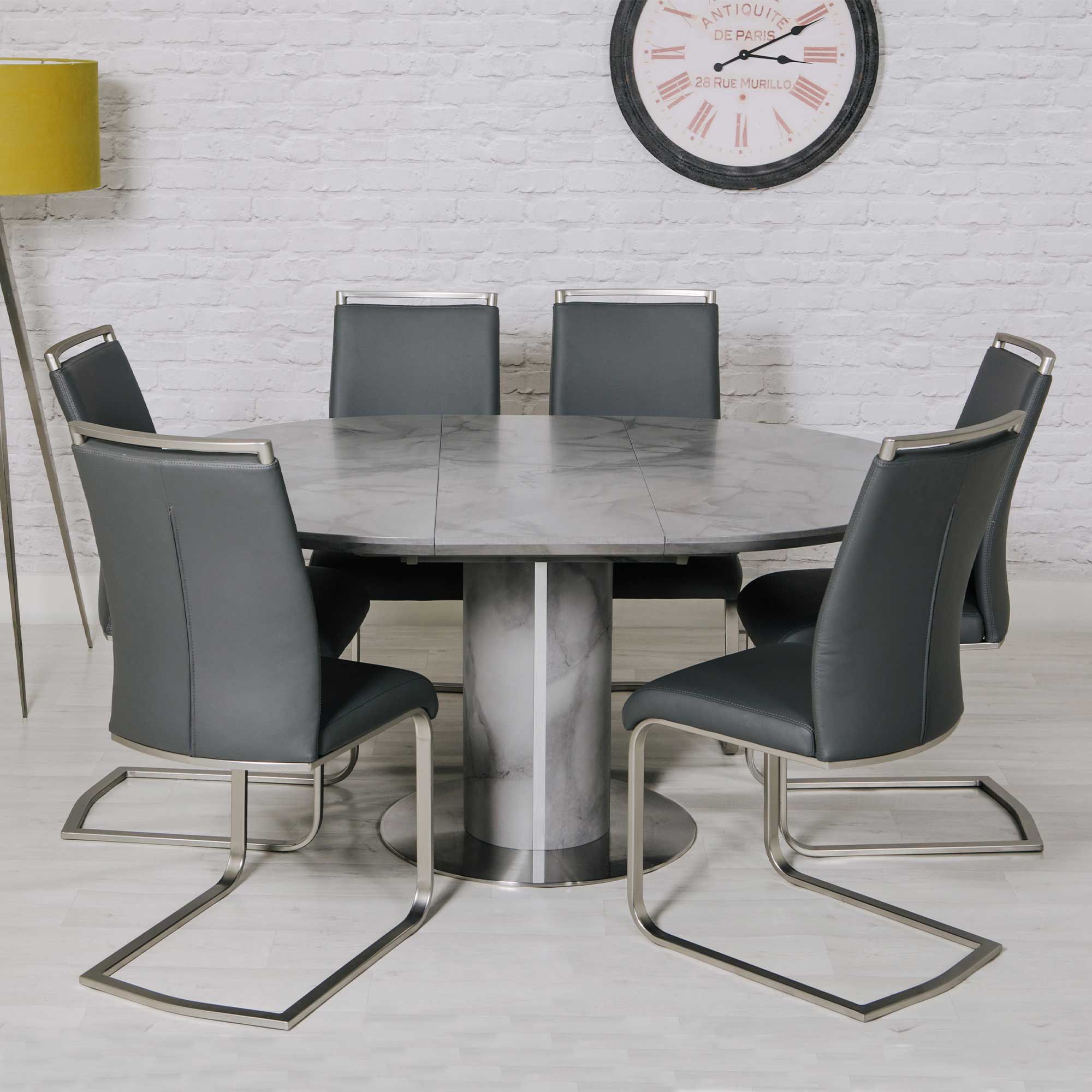 6 person round kitchen table