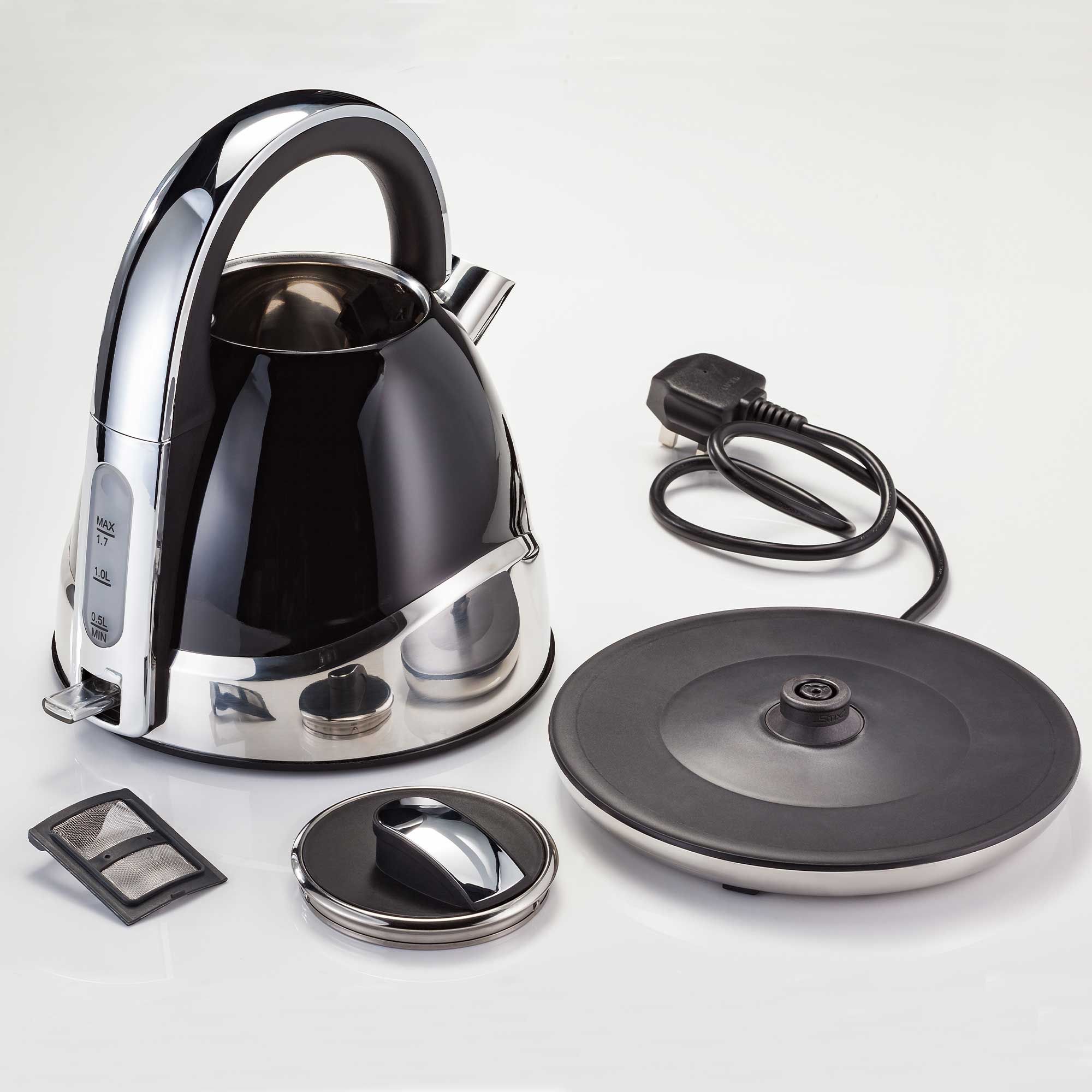 Judge 1.7L Kettle Black & Chrome Meubles