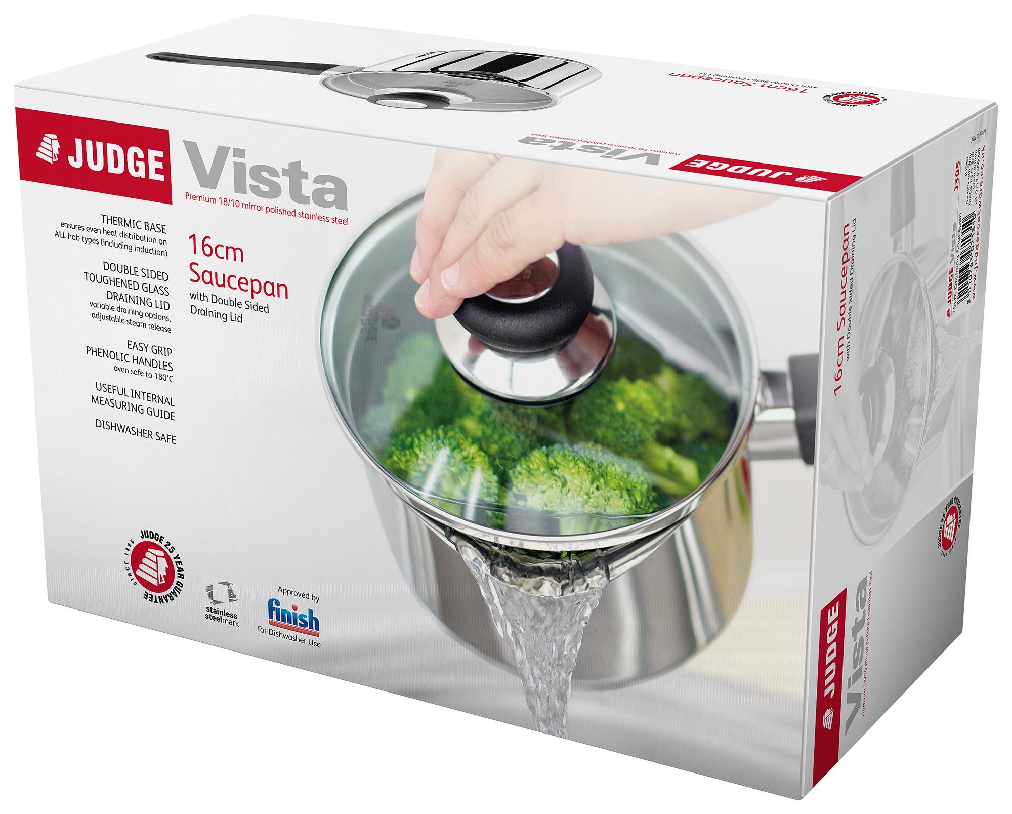 Judge Vista 16cm Draining Glass Lid Saucepan Meubles