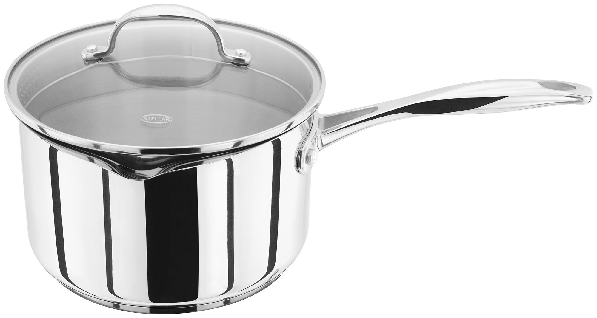 Stellar Draining 7000 20cm/3.25L Saucepan c/w Draining Lid Saucepans